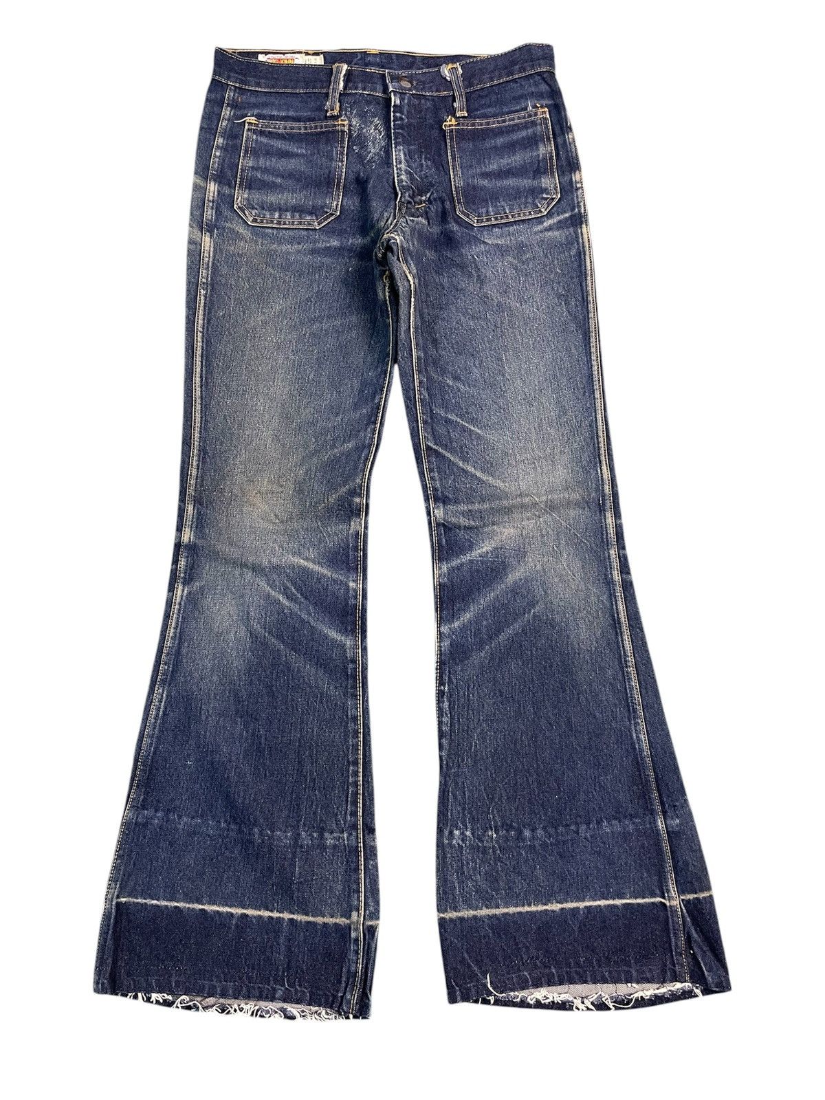 Japanese Brand Vintage 70s Big John Bootcut Flare Jeans Size US 31 - 1 Thumbnail