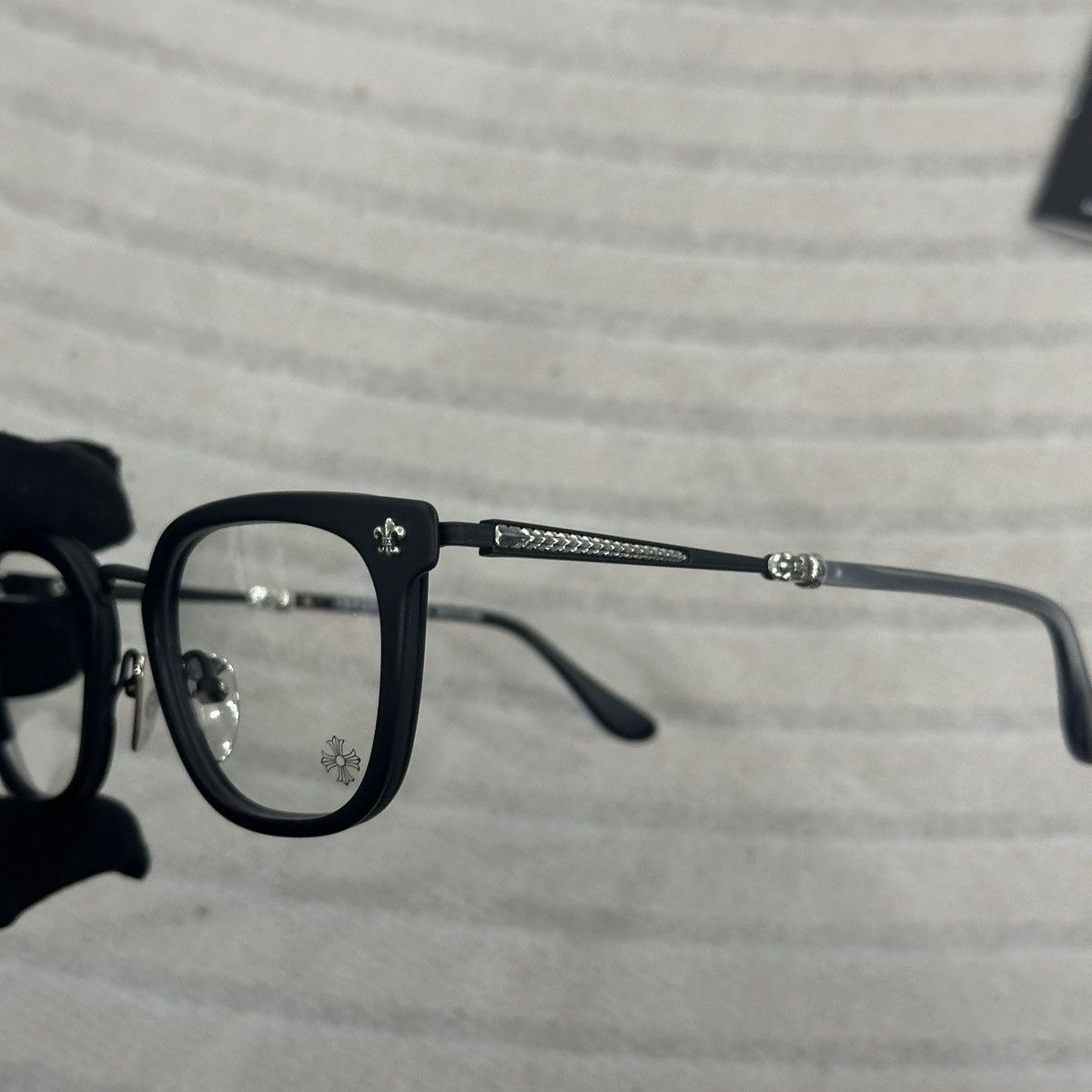 Chrome Hearts CHROME HEARTS STRAPADICTOME MATTE BLACK EYEGLASSES Size ONE SIZE - 5 Thumbnail
