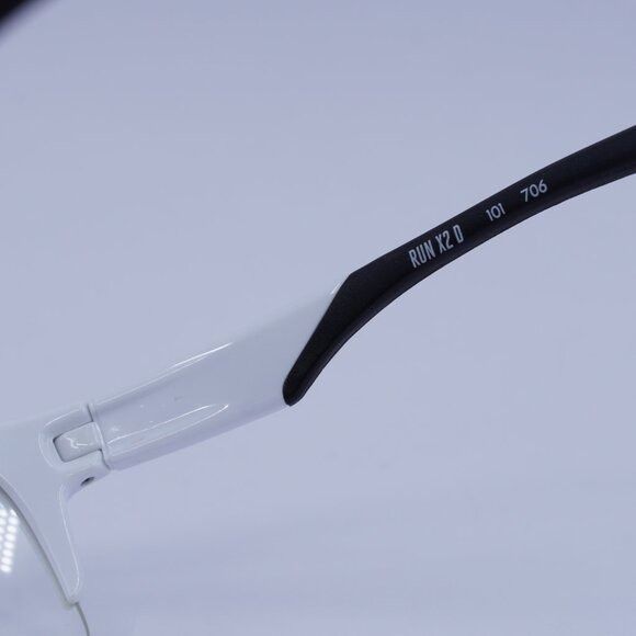 Nike Nike RUN X2 D 101 Sunglasses White/Black Shield Frame, Clear Size ONE SIZE - 6 Thumbnail