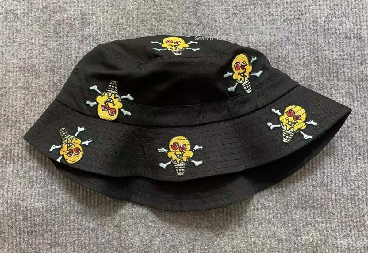Bbc Icecream Small Devil Embroidered Bucket Hat in Black, Men's — image 3 of 4