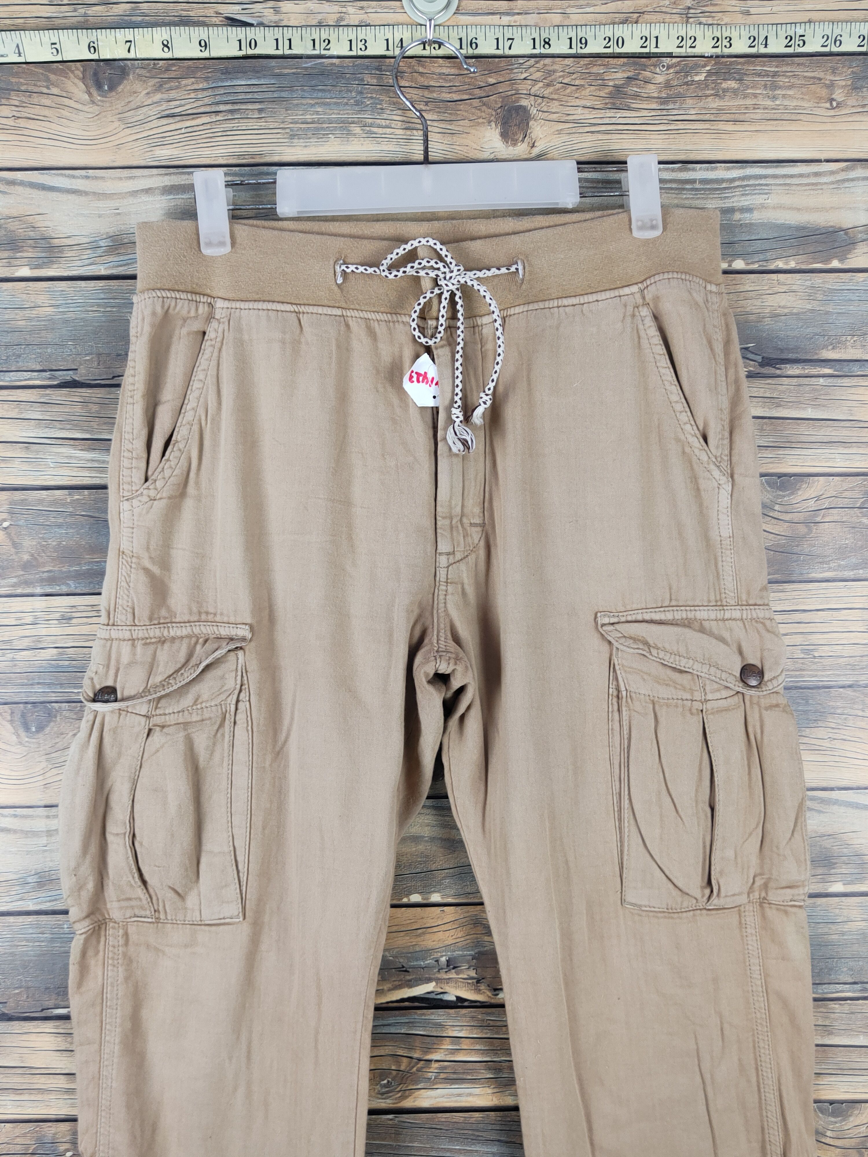Japanese Brand Lee Brown Multipocket Tactical Cargo Pants #W1423 Size US 29 - 2 Thumbnail