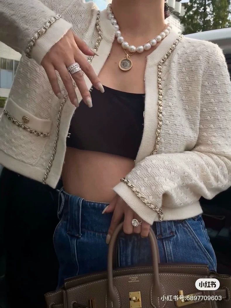 Chanel Chanel 23b beige leather wear chain rolled edge two pocket Size S / US 4 / IT 40 - 8 Thumbnail