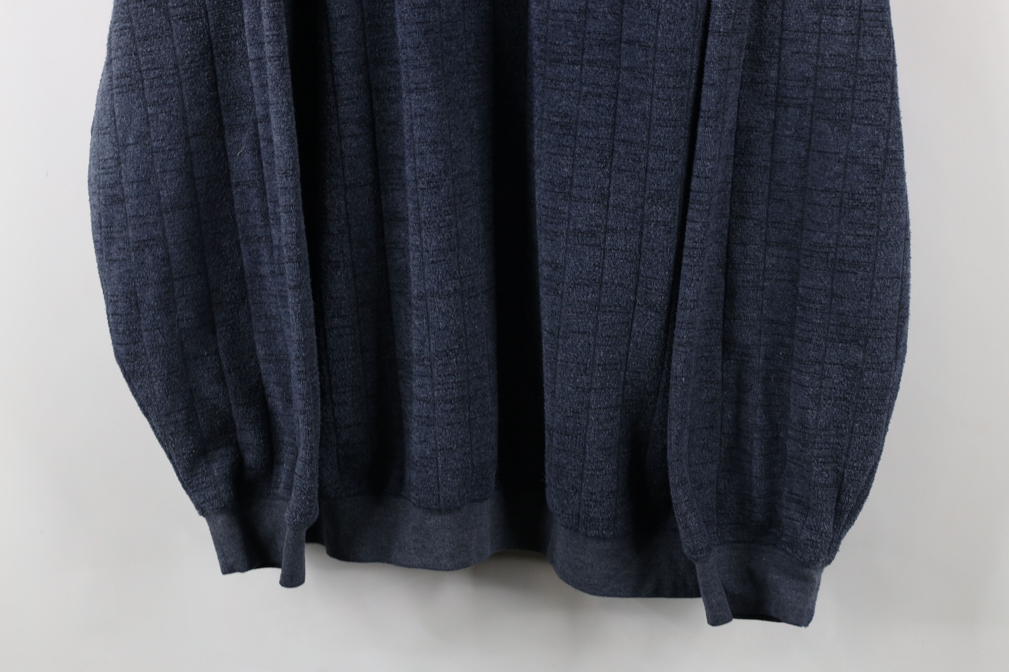 Vintage Vintage 90s Streetwear Fleece Collared Pullover Sweater Blue Size US XXL / EU 58 / 5 - 3 Thumbnail