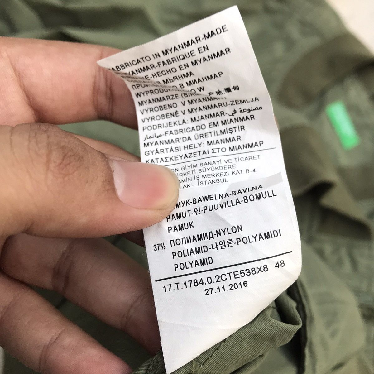 United Colors Of Benetton United Colors of Benetton Green Sage Bomber Flight jacket Size US L / EU 52-54 / 3 - 7 Thumbnail