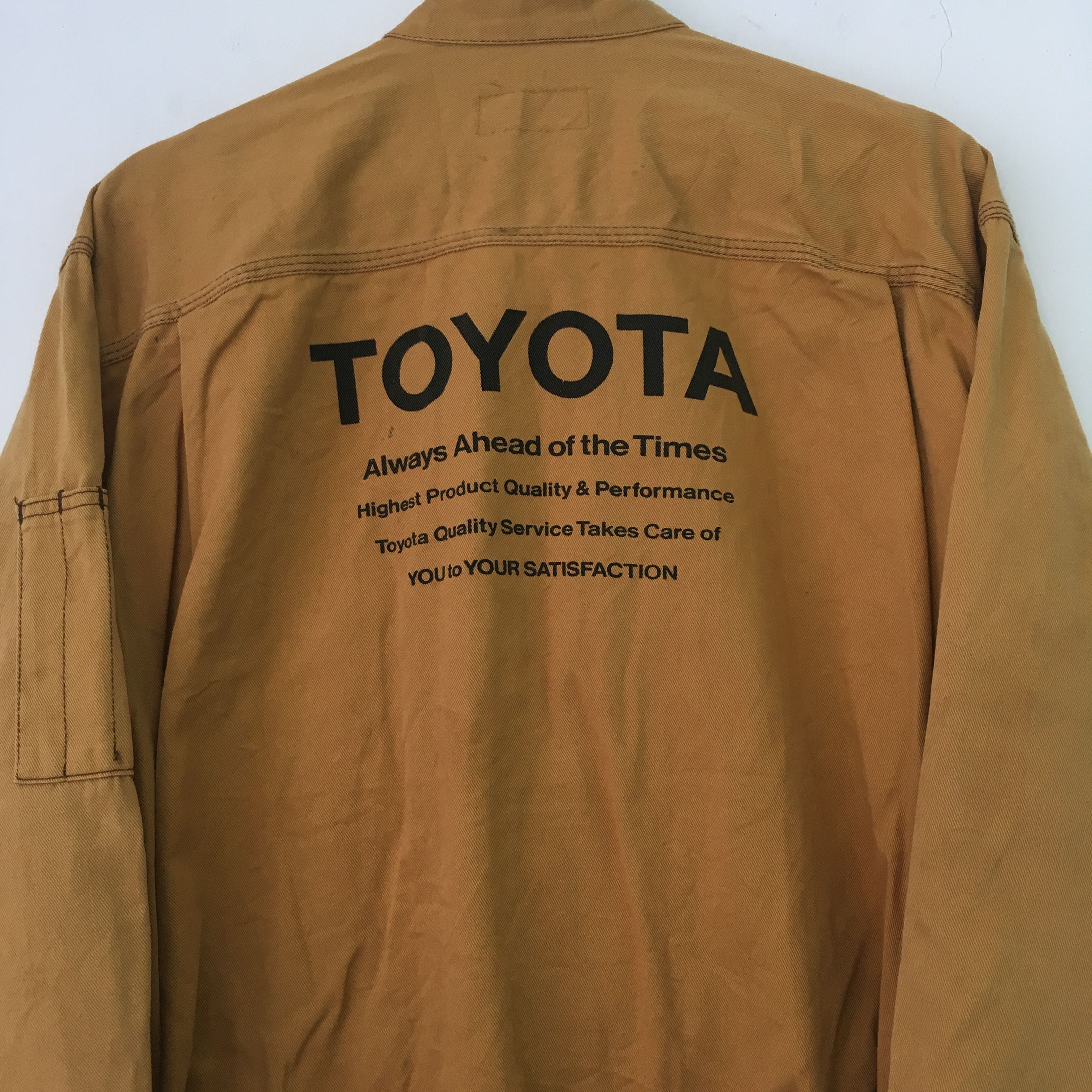 Japanese Brand Vintage 90's Heavy Used Toyota Japan Brown Coveralls - 481 Size US L / EU 52-54 / 3 - 16 Thumbnail