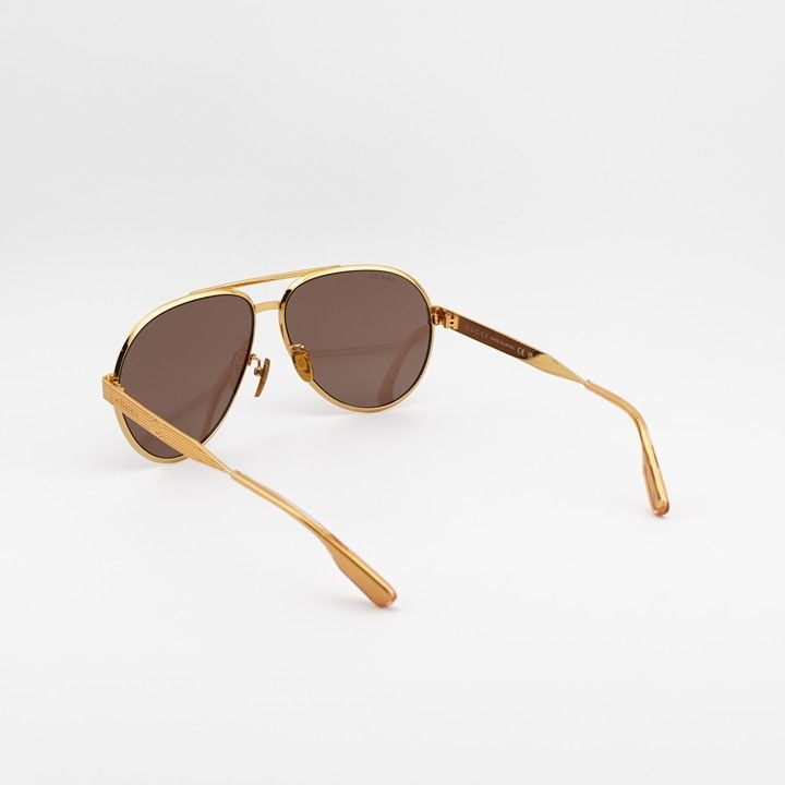 Gucci Gucci GG1513S 002 Sunglasses Yellow Gold Aviator Frame Size ONE SIZE - 4 Thumbnail