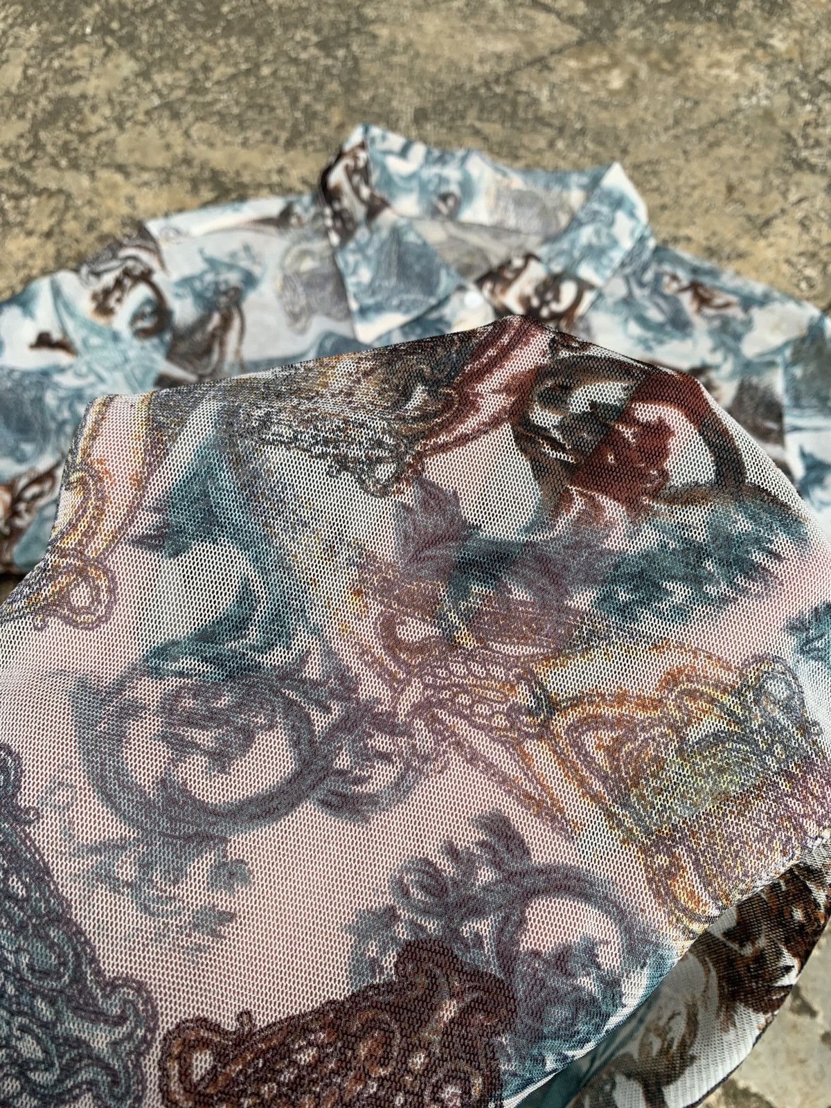 Japanese Brand × Seditionaries y2k Clara Yoon Korea Paisley Grunge Graphic Mesh Top Size M / US 6-8 / IT 42-44 - 6 Thumbnail