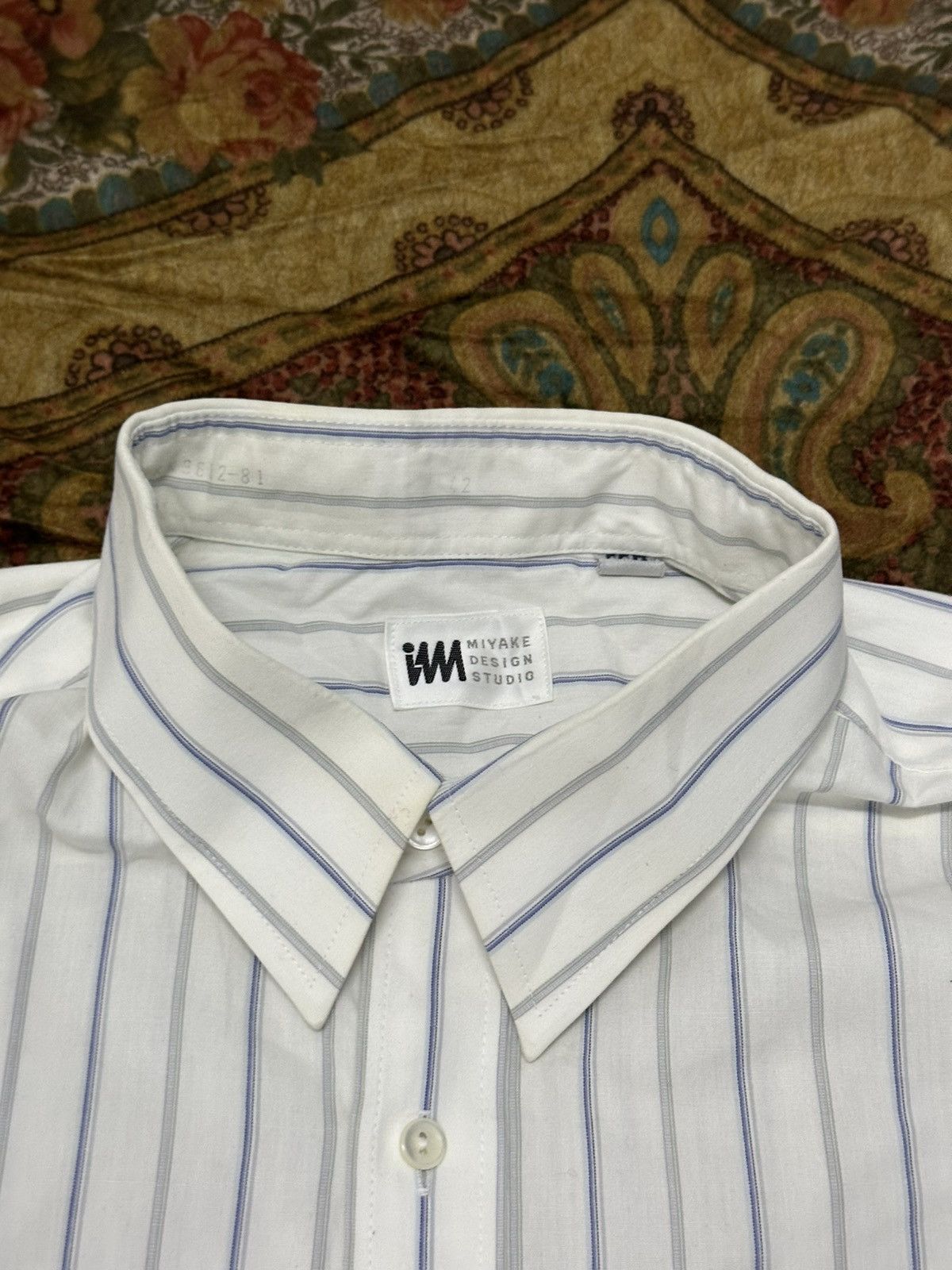Issey Miyake 1990 - Issey Miyake Design Studio Vertical Stripe Shirt Size US XL / EU 56 / 4 - 5 Thumbnail