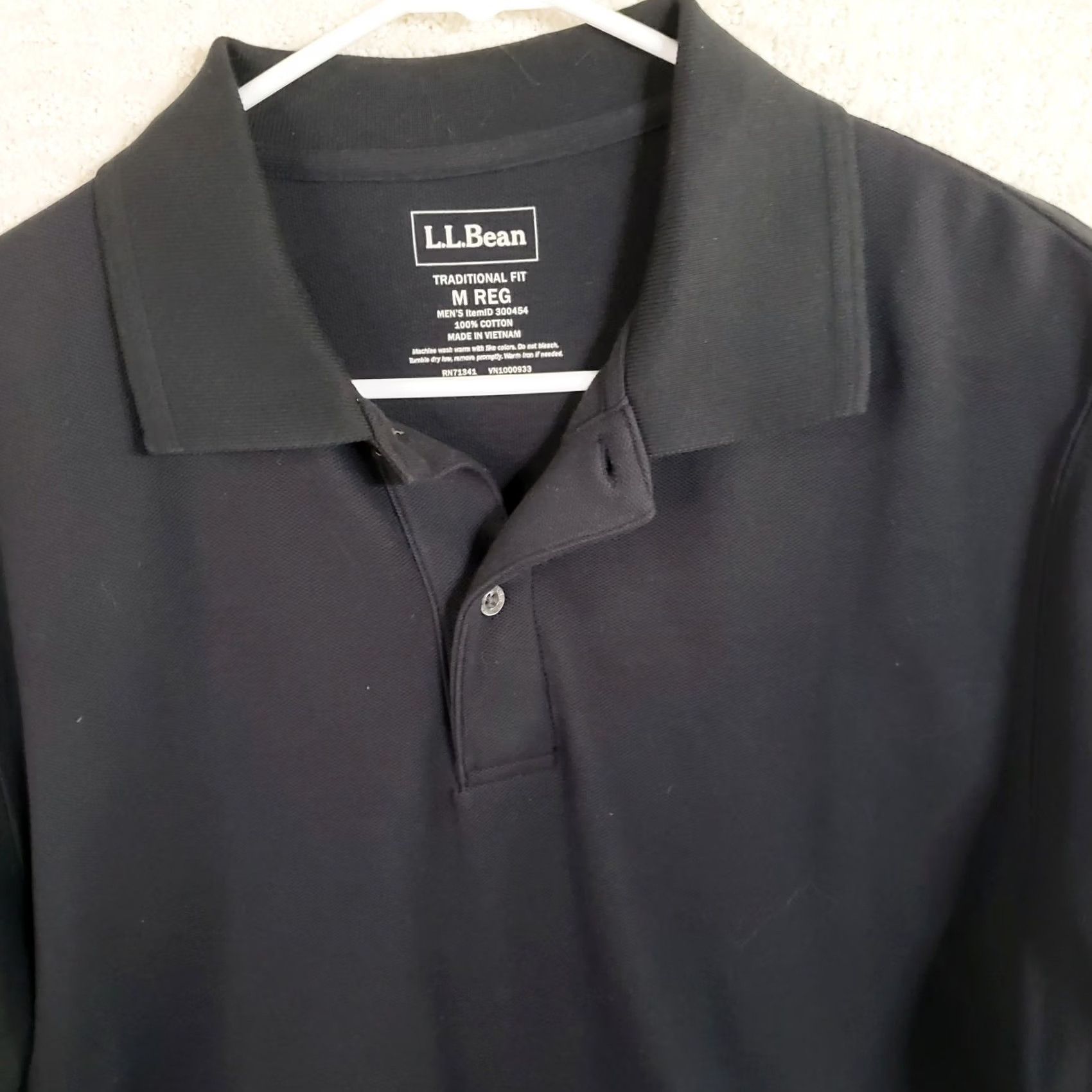 Vintage L.L. Bean Polo Shirt Black Regular Fit Short Sleeve Collared 100% Cotton Mens M Size US M / EU 48-50 / 2 - 3 Thumbnail