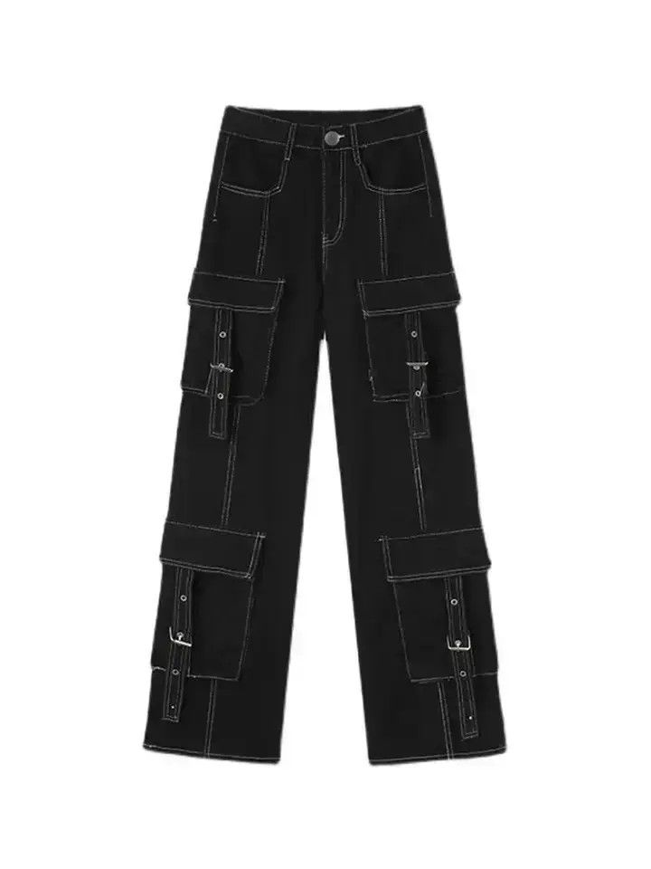 Japanese Brand × Jean Black Cargo Carpenter Denim Jeans Size US 30 / EU 46 - 1 Thumbnail