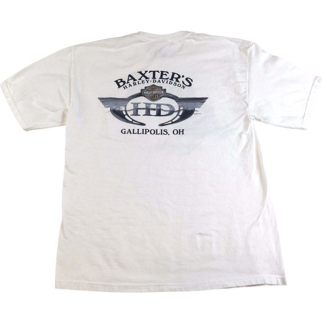 Harley Davidson Harley Davidson Pocket T-Shirt Baxter's Gallipolis OH Vtg L Size US L / EU 52-54 / 3 - 2 Thumbnail