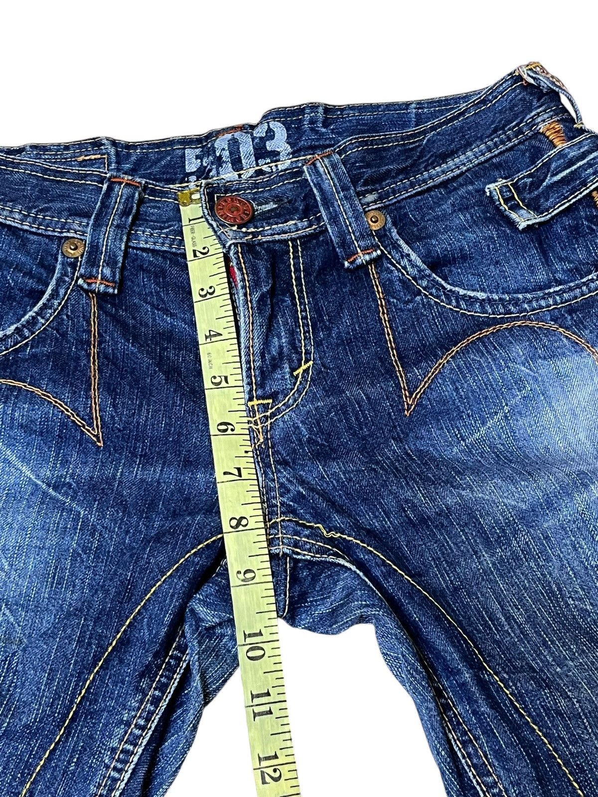Edwin FLARED🔥VINTAGE EDWIN 503 MADE IN JAPAN BLUE TRIP JEANS Size US 30 / EU 46 - 16 Thumbnail