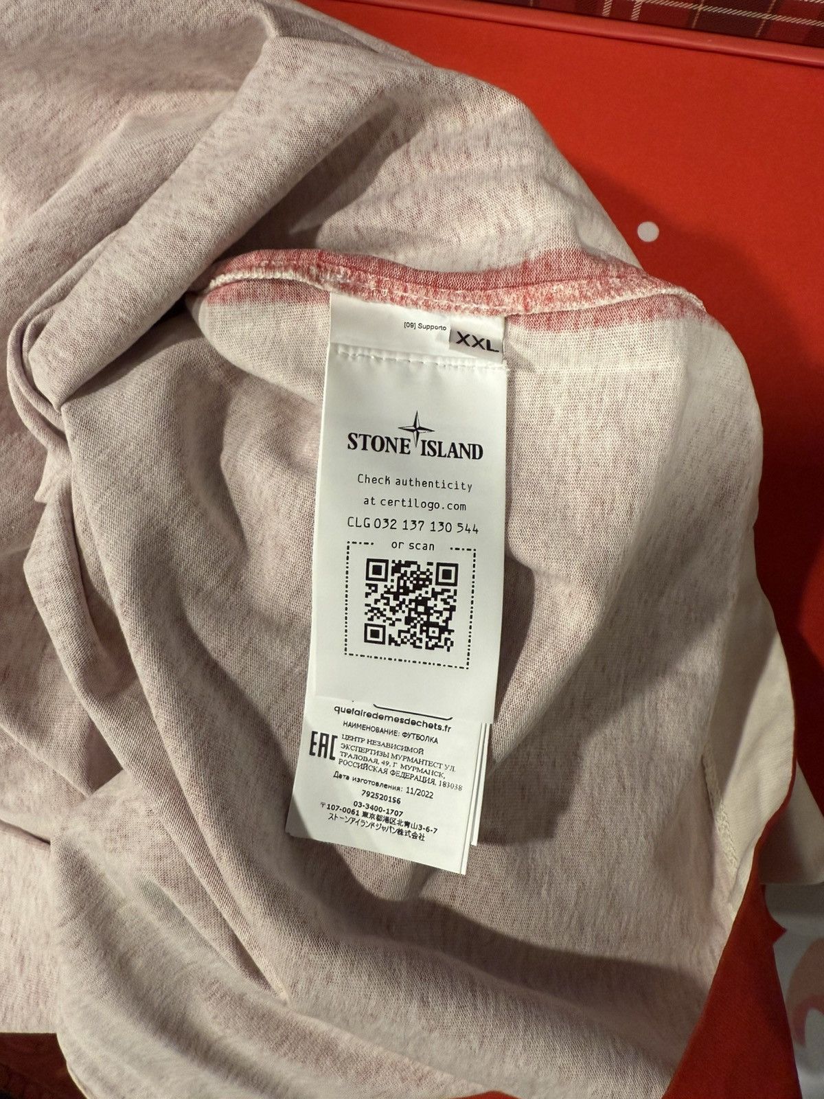Stone Island × Supreme Supreme X Stone Island Contrast Long Sleeve T Shirt Size US XXL / EU 58 / 5 - 11 Thumbnail