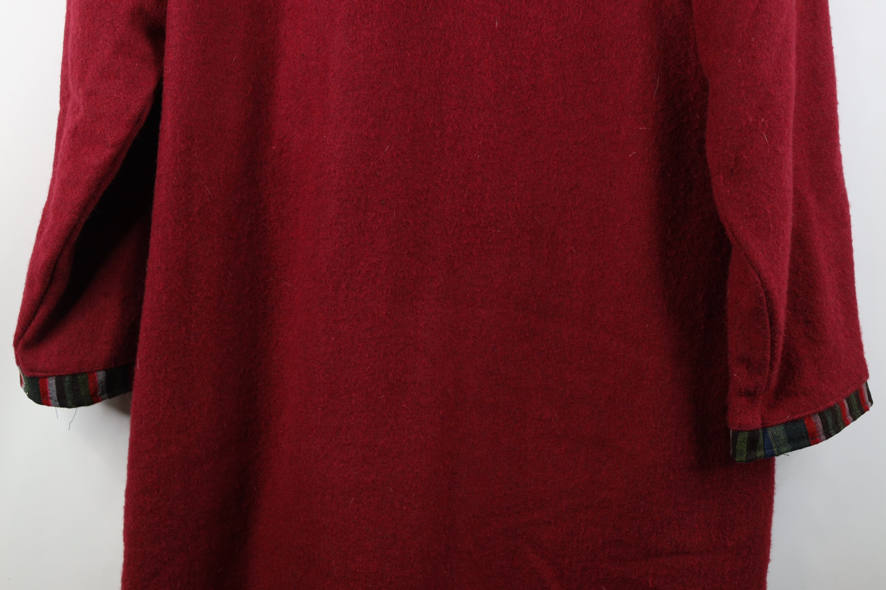 Vintage Vintage 90s Streetwear Nepal Oriental Wool Coat Jacket Red Size US XL / EU 56 / 4 - 15 Thumbnail