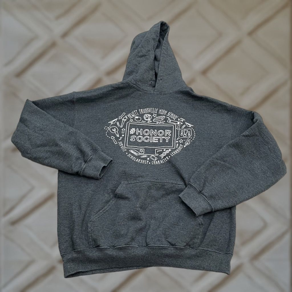 Gildan Gildan Heavy Blend Hoodie Pullover Gray Graphic Fleece Unisex Medium Size US M / EU 48-50 / 2 - 1 Thumbnail