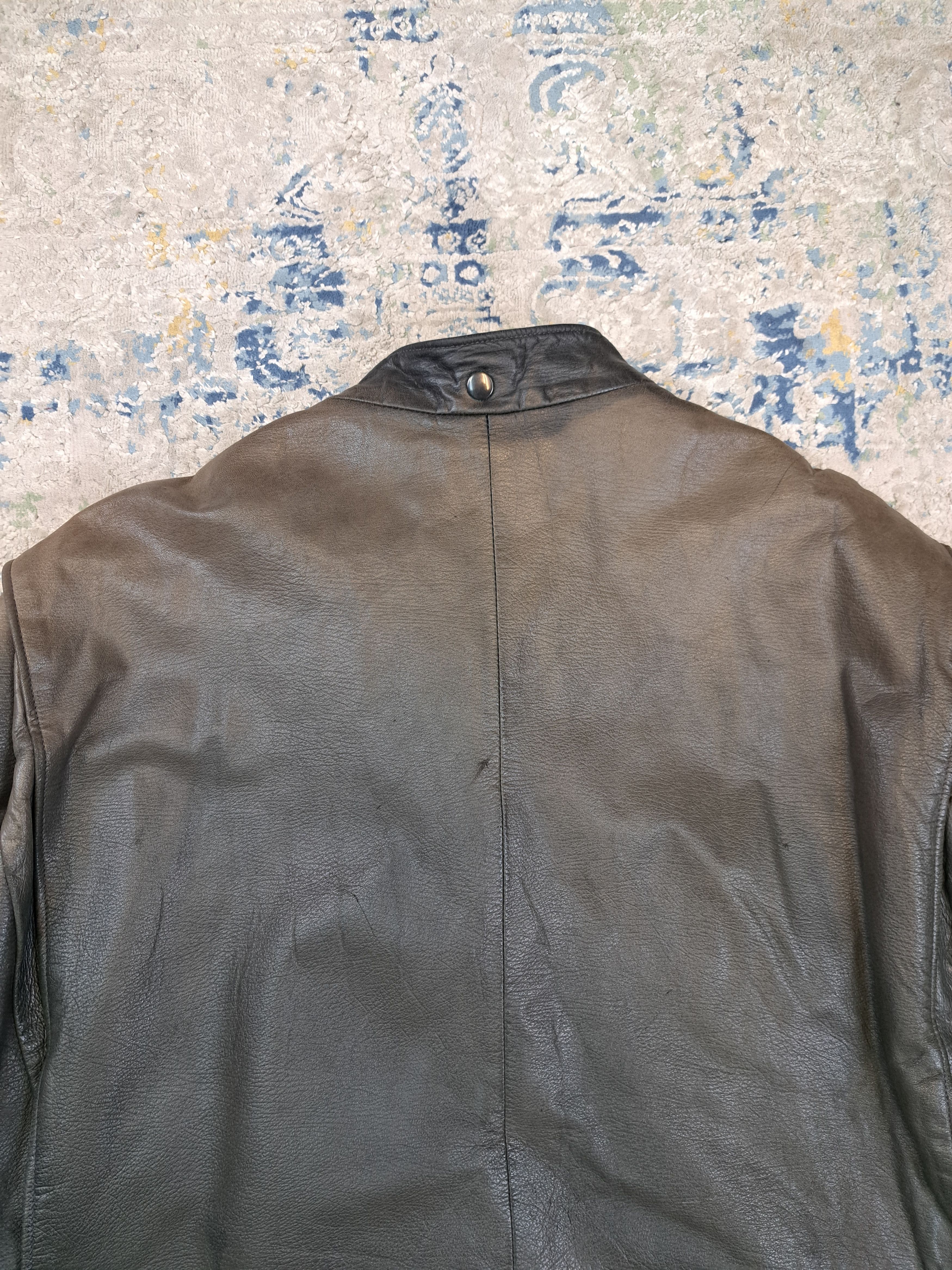 Genuine Leather Archive Boxy Cropped Leather Jacket Faded Cafe Racer Moto Size US XL / EU 56 / 4 - 5 Thumbnail