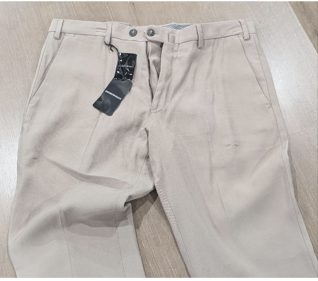 Emporio Armani Emporio Armani Tapered Suit Pants Trousers Tan 54 US 38 Size US 38 / EU 54 - 2 Thumbnail