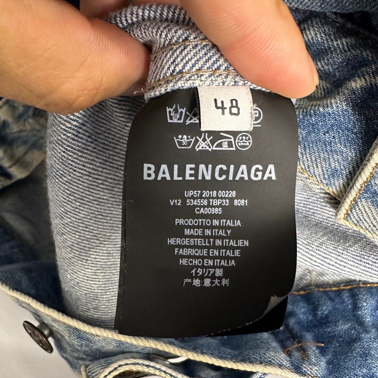 Balenciaga graffiti print denim jacket by balenciaga Size US L / EU 52-54 / 3 - 4 Thumbnail