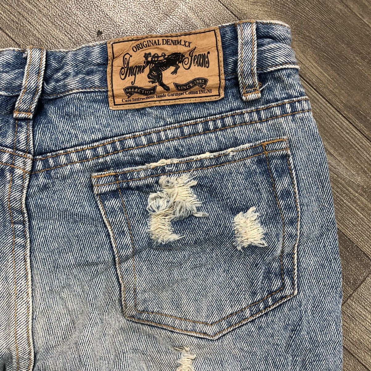 If Six Was Nine 2000s Ingni Distressed Studded Lgb Bootcut Flared Jeans Y2K Size US 28 / EU 44 - 14 Thumbnail
