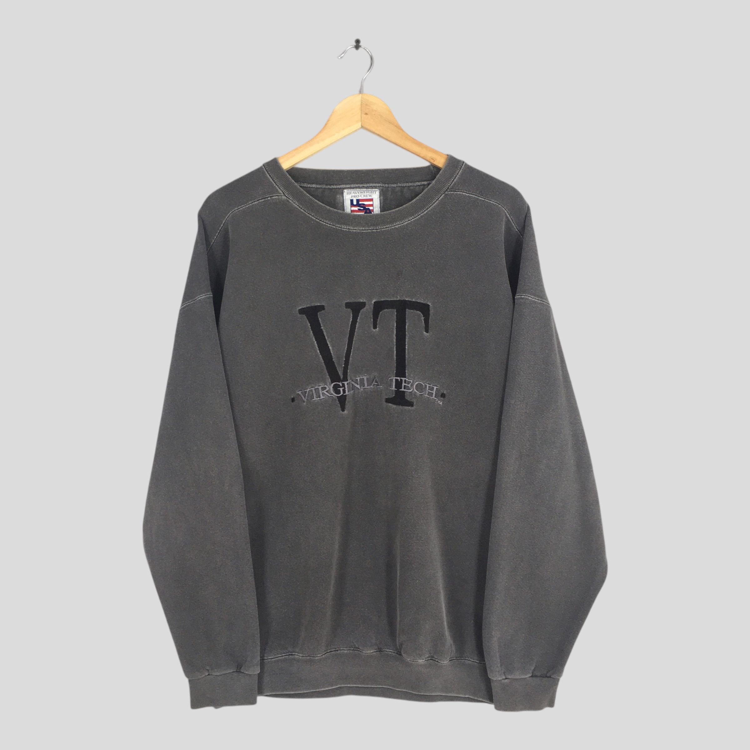 Vintage Vintage Virginia Tech Gray Sweatshirt XLarge Size US XL / EU 56 / 4 - 1 Thumbnail