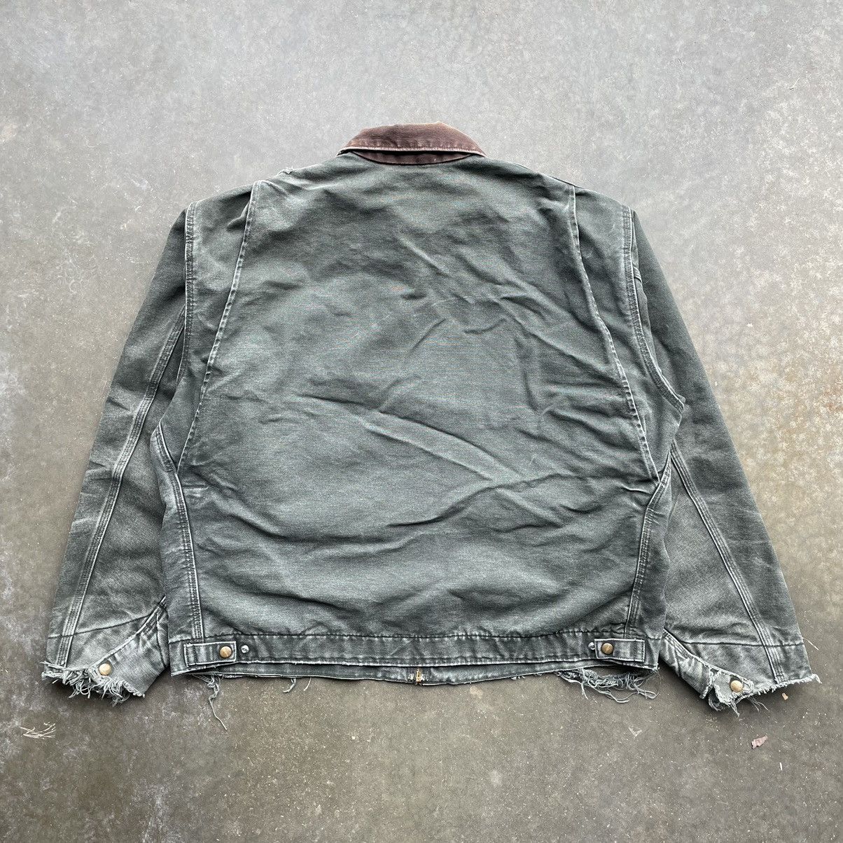 Carhartt × Vintage Vintage Moss Green Carhartt Detroit Jacket Blanket Lined 90s Size US XXL / EU 58 / 5 - 6 Thumbnail