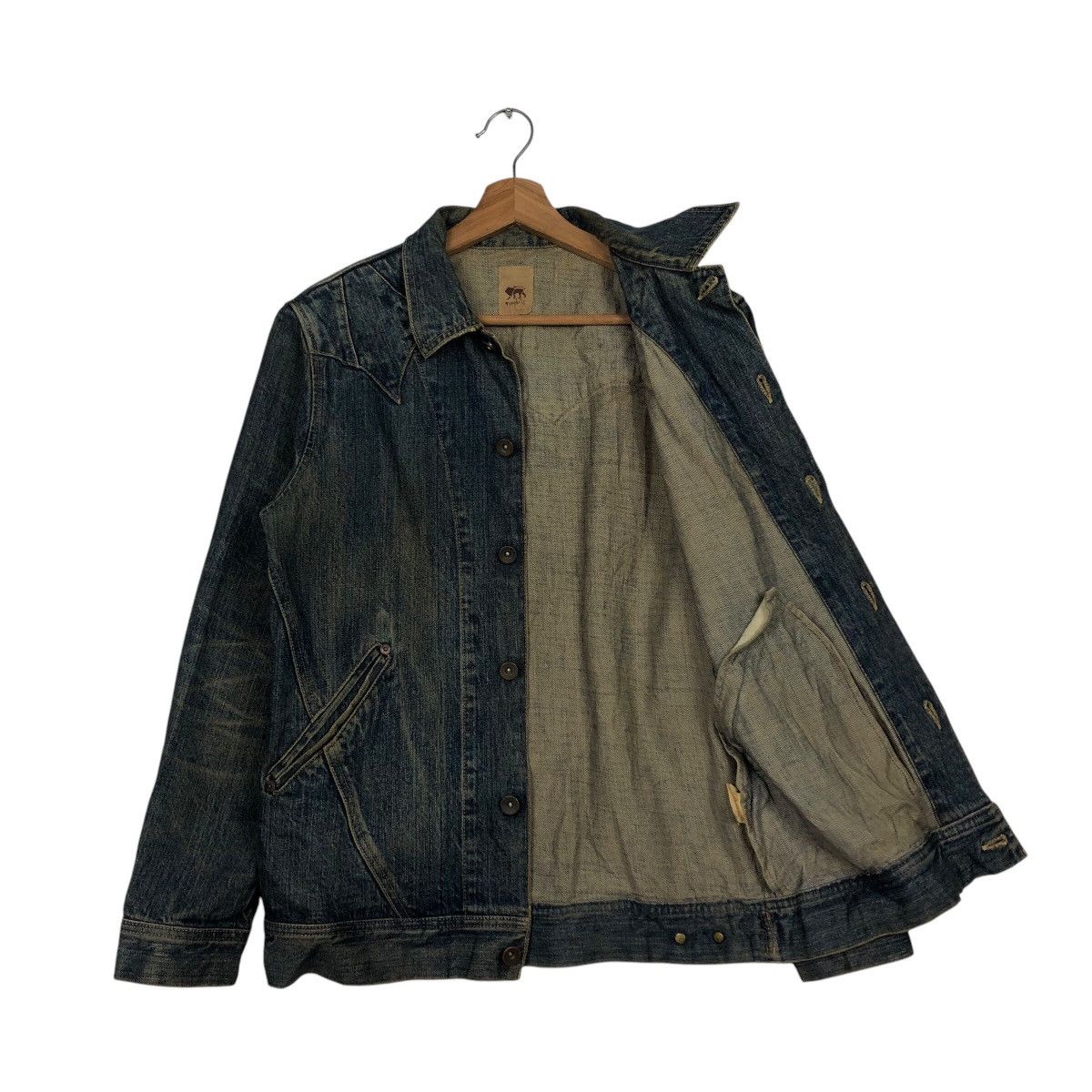 Hysteric Glamour 📌Vintage Biker Trucker Denim Jacket Button Made in Japan Size US M / EU 48-50 / 2 - 12 Thumbnail