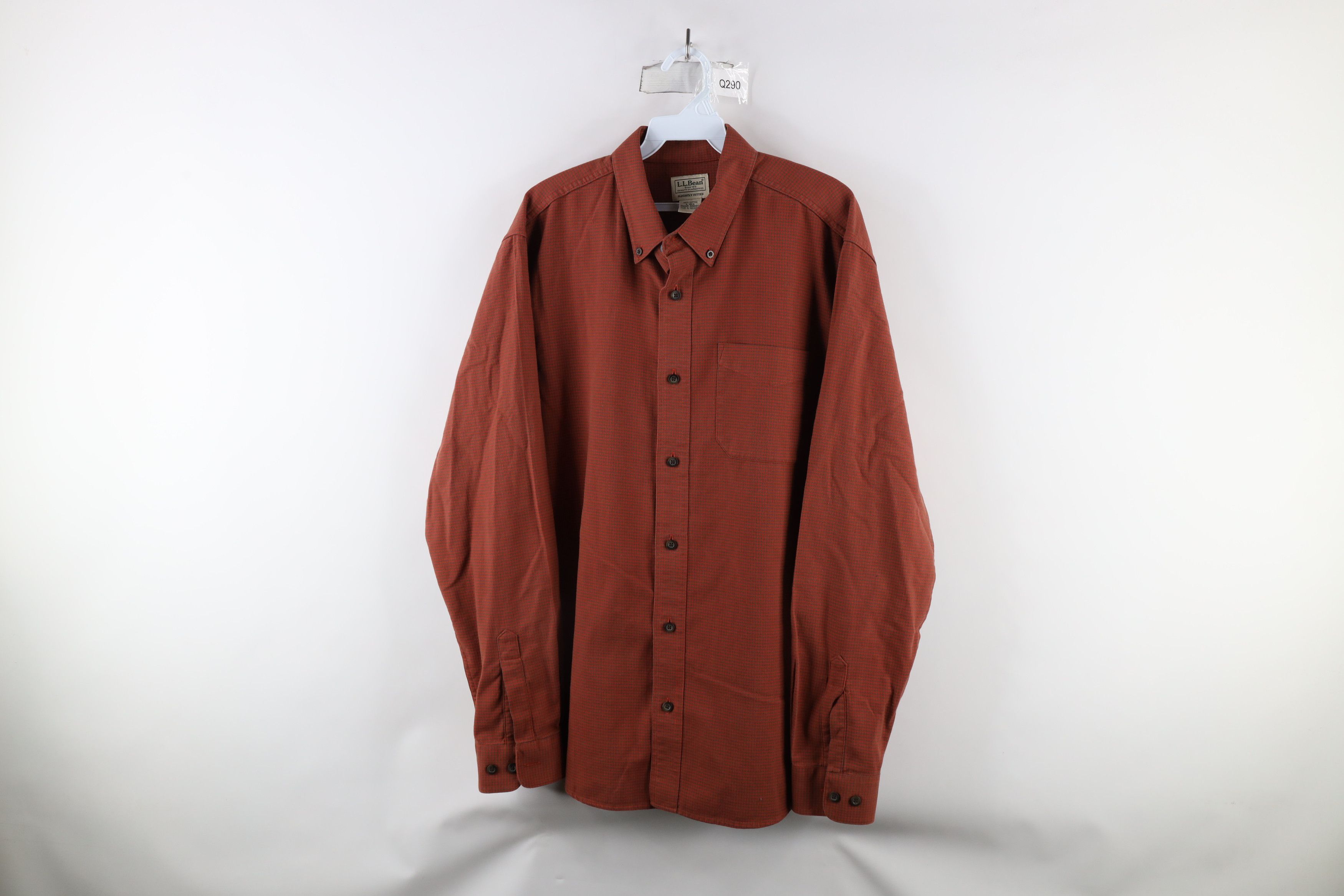 L.L. Bean × Vintage Vintage LL Bean Fitted Houndstooth Button Down Shirt Size US L / EU 52-54 / 3 - 1 Thumbnail