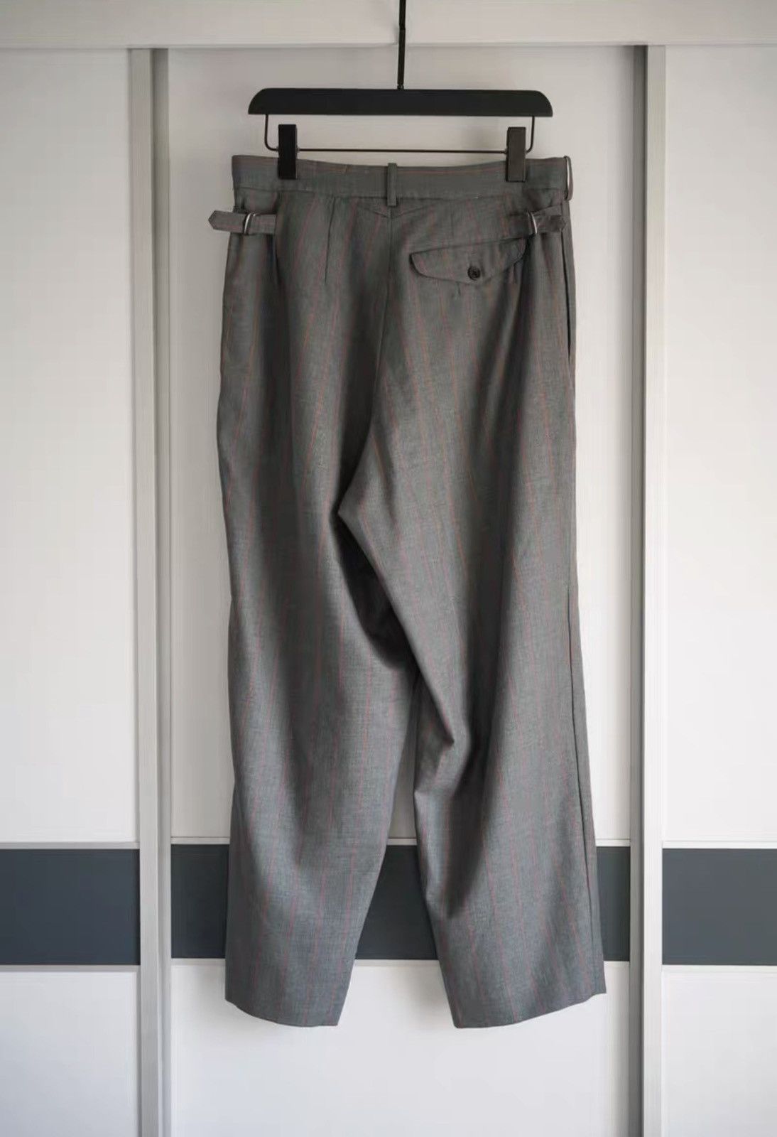 Yohji Yamamoto Yohji Yamamoto Rokumeikan Gray & Orange Striped Trousers K4 Size US 34 / EU 50 - 2 Thumbnail