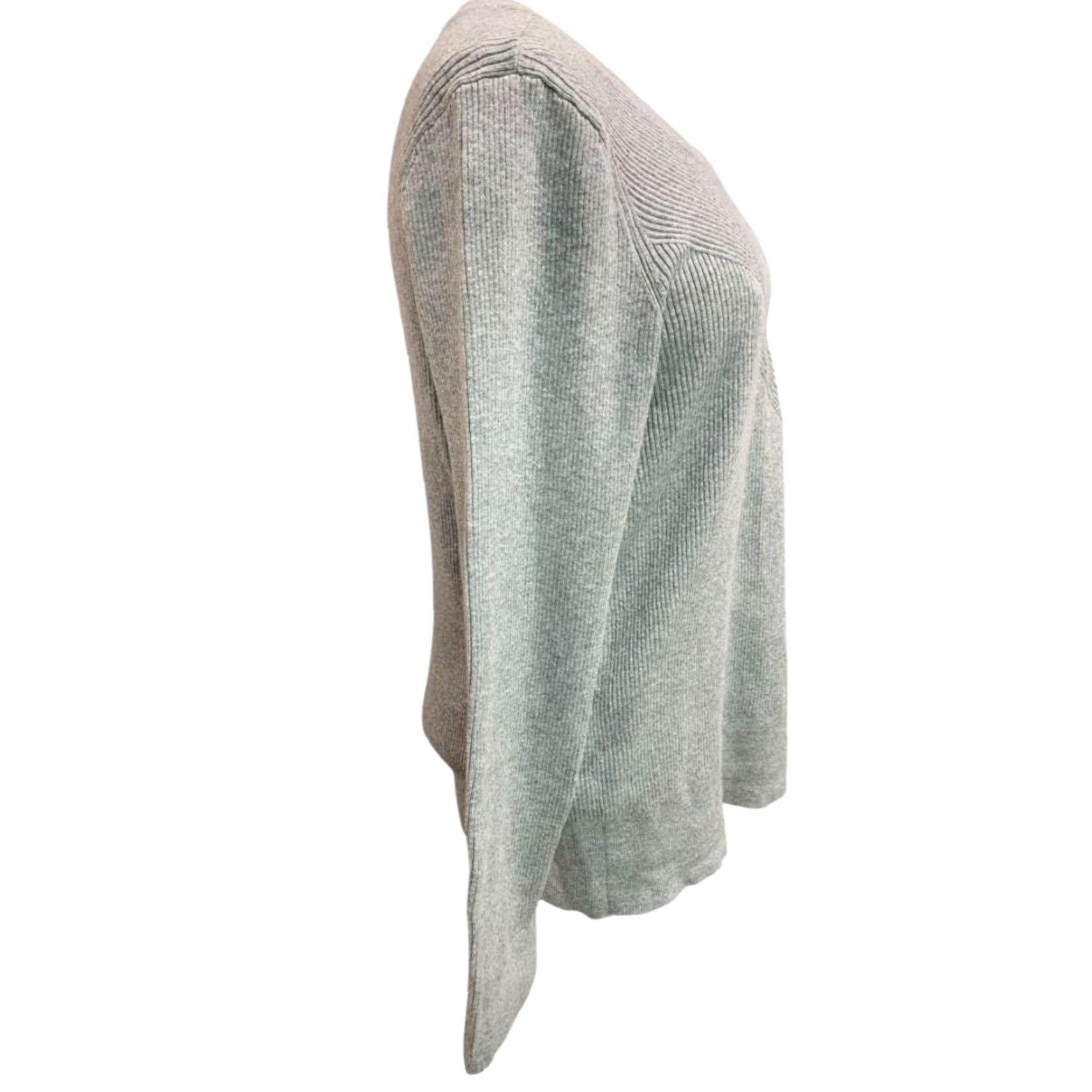 Talbots Talbots Sweater Womens Gray Ribbed Cotton Blend Size Large Size L / US 10 / IT 46 - 6 Thumbnail