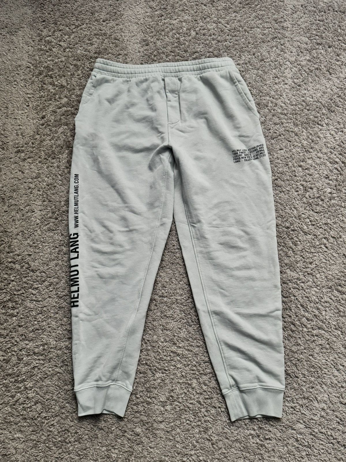 Helmut Lang Size XL Helmut Lang Sweatpants with graphic print. Baby Blue Size US 34 / EU 50 - 2 Thumbnail