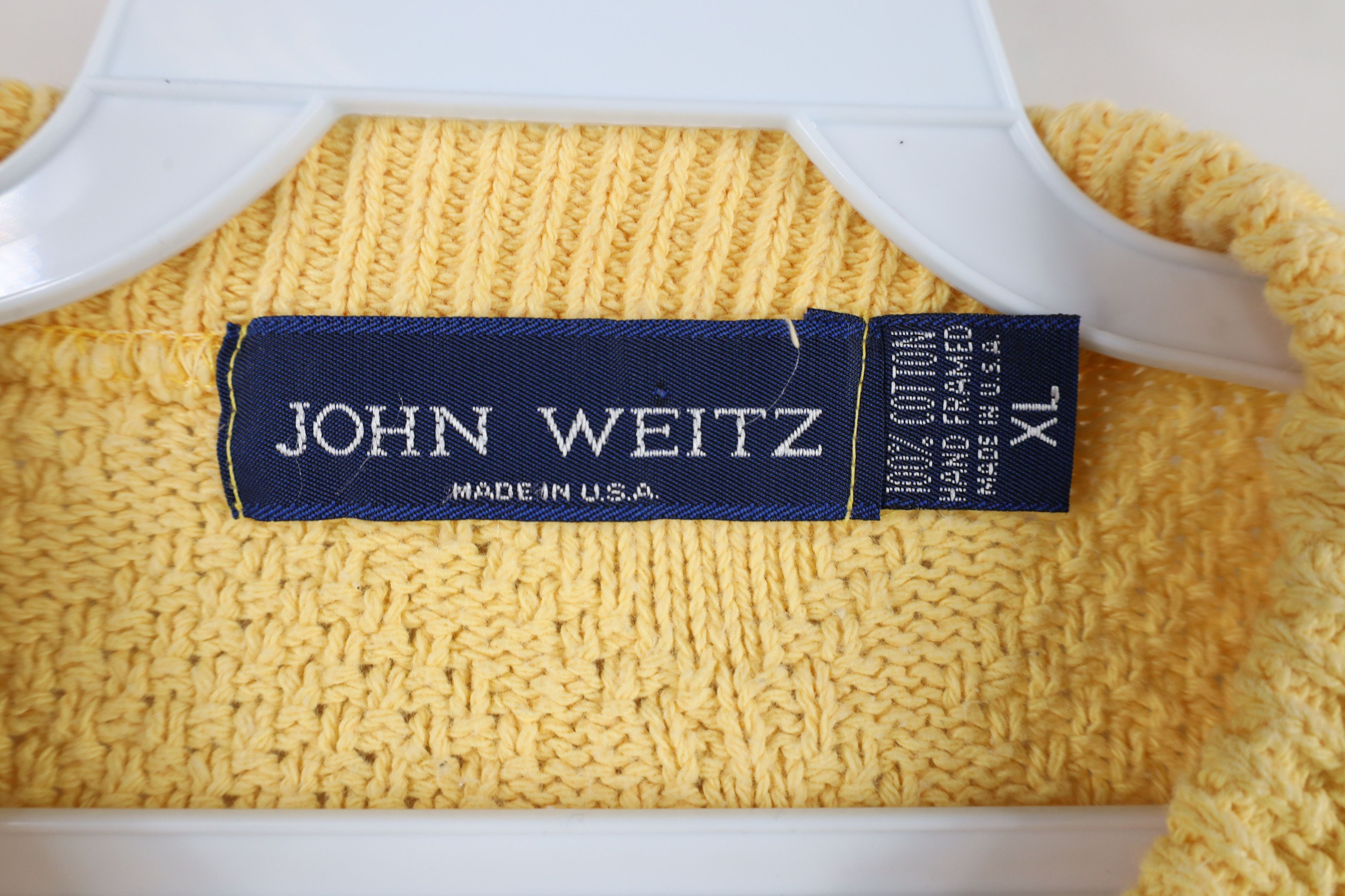 Vintage Vintage 90s Streetwear Knit Crewneck Sweater Yellow USA Size US XL / EU 56 / 4 - 4 Thumbnail