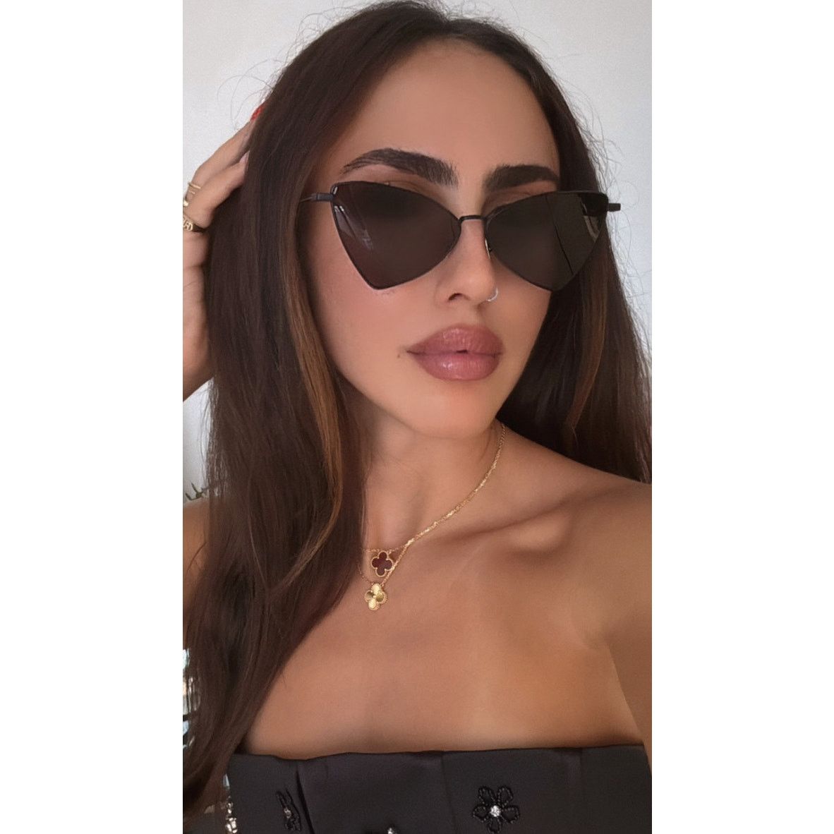 Saint Laurent Paris NEW Saint Laurent SL303 Jerry Sunglasses in Black Size ONE SIZE - 2 Thumbnail