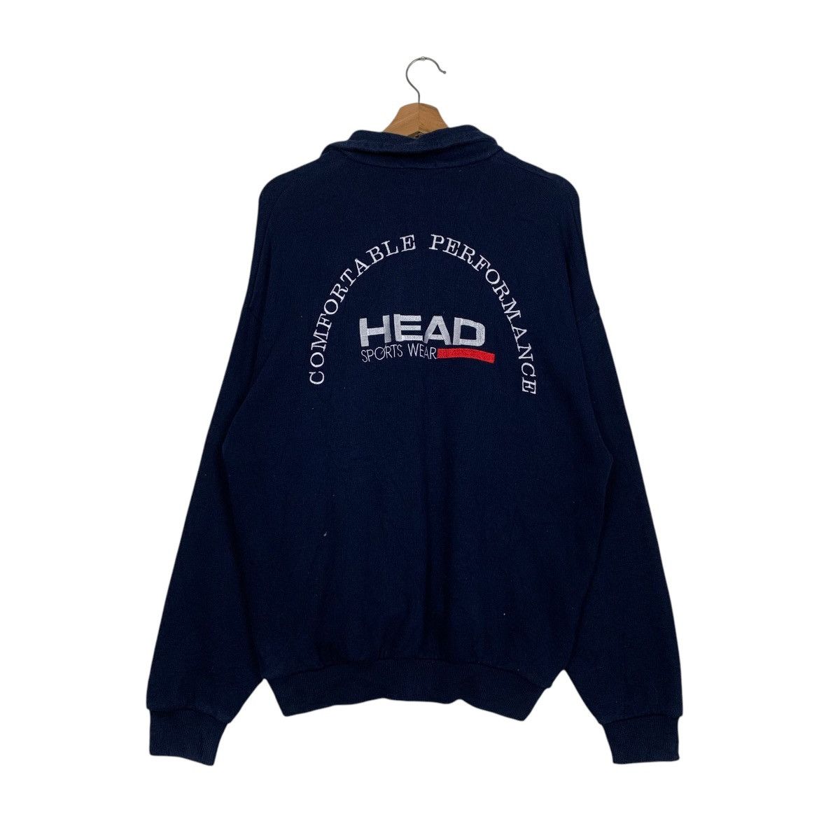 Japanese Brand HEAD Sportswear Embroidery Logo Sweatshirt #2229-C98 Size US L / EU 52-54 / 3 - 1 Thumbnail