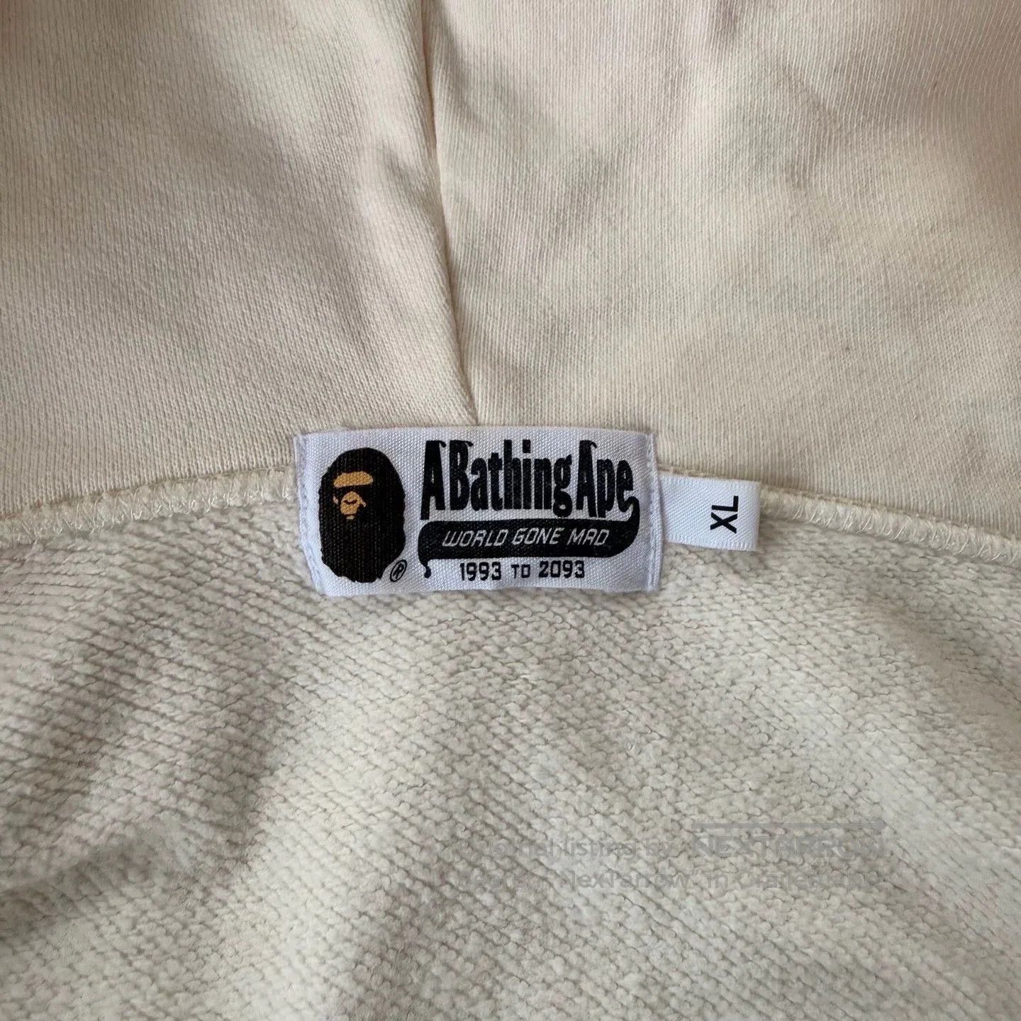 Bape bape night glow shark hoodie in cream. Size US XL / EU 56 / 4 - 4 Thumbnail