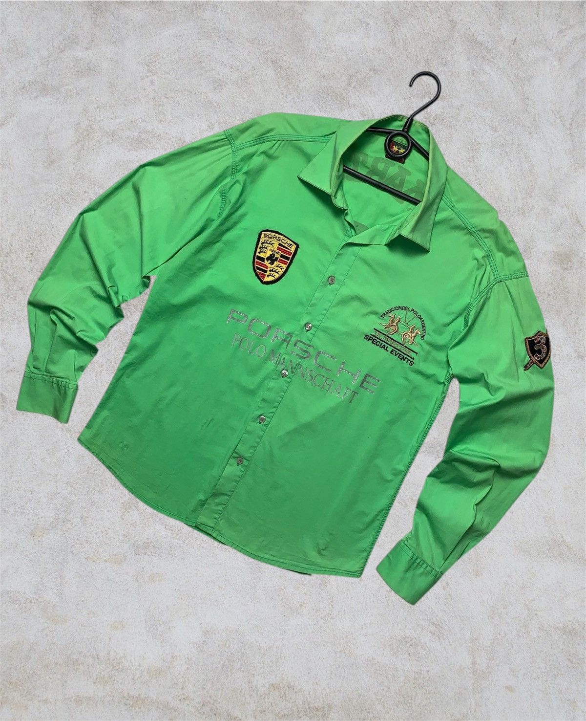 La Martina La martina porche vintage shirt long sleeve green size xl Size US XL / EU 56 / 4 - 1 Thumbnail