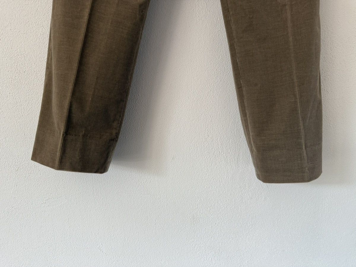 Hermes Hermès Brown Corduroy Trousers with Leather Details Size US 33 - 4 Thumbnail