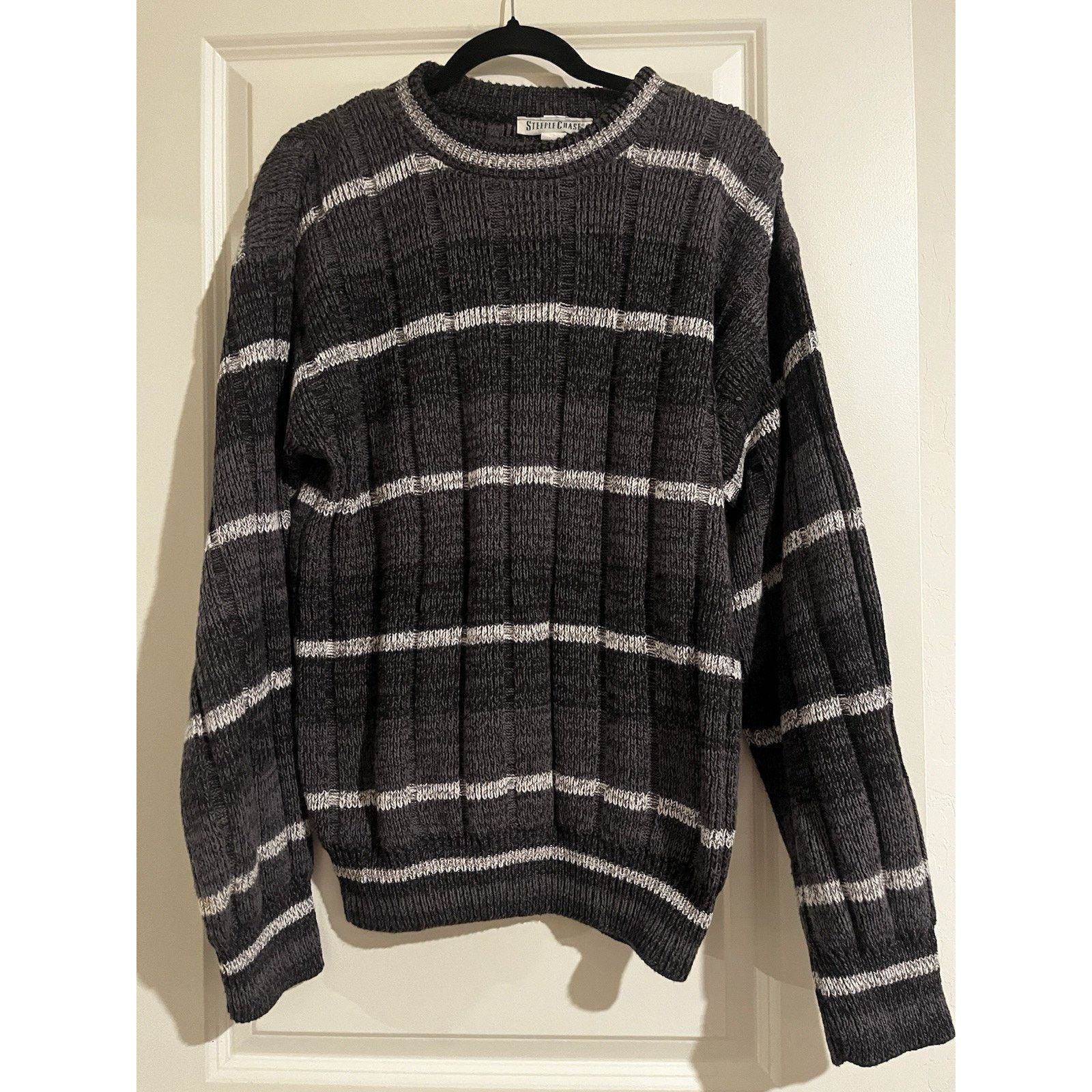 Steeplechase Vintage Steeple Chase Sweater Mens Large USA Made Striped Size US L / EU 52-54 / 3 - 1 Thumbnail