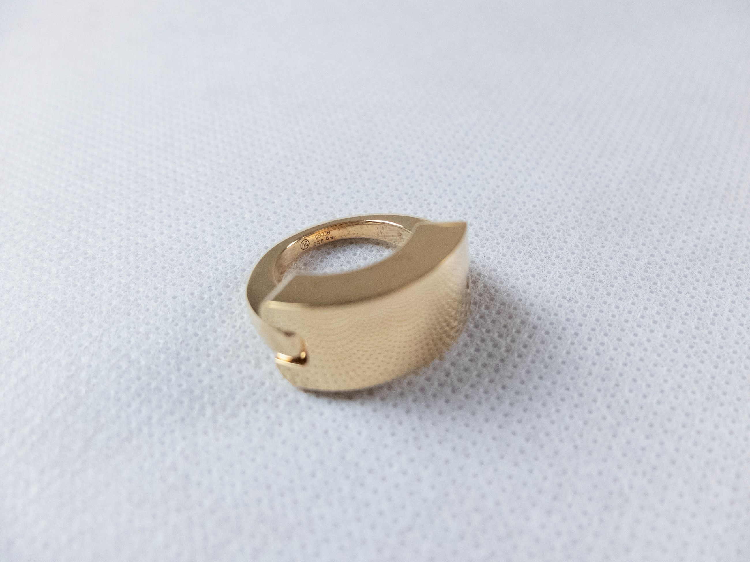 Bottega Veneta BOTTEGA VENETA ID gold plated silver chunky ring 7 15 q Size ONE SIZE - 1 Thumbnail