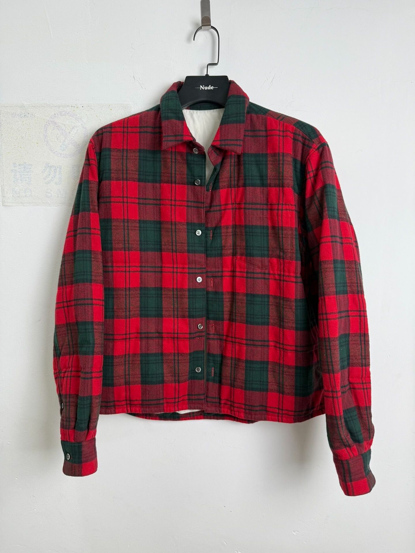 Comme des Garcons plaid flannel jacket with red and green colors Size US M / EU 48-50 / 2 - 1 Thumbnail