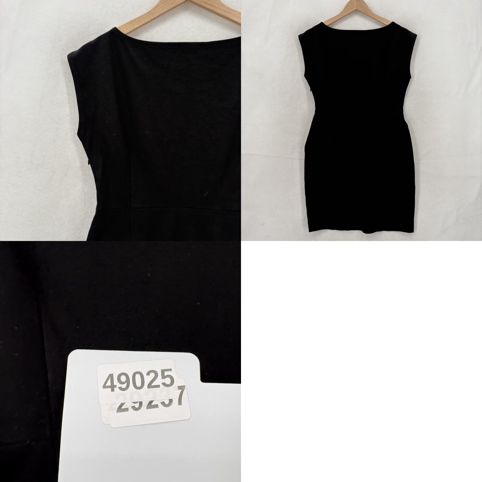 Eileen Fisher Eileen Fisher Dress Sheath Pencil Black Sleeveless Round Neck Womens PM Petite Quick Ship Zip Zipper Stretch Jersey Classic Business Party/Cocktail Size M / US 6-8 / IT 42-44 - 9 Thumbnail
