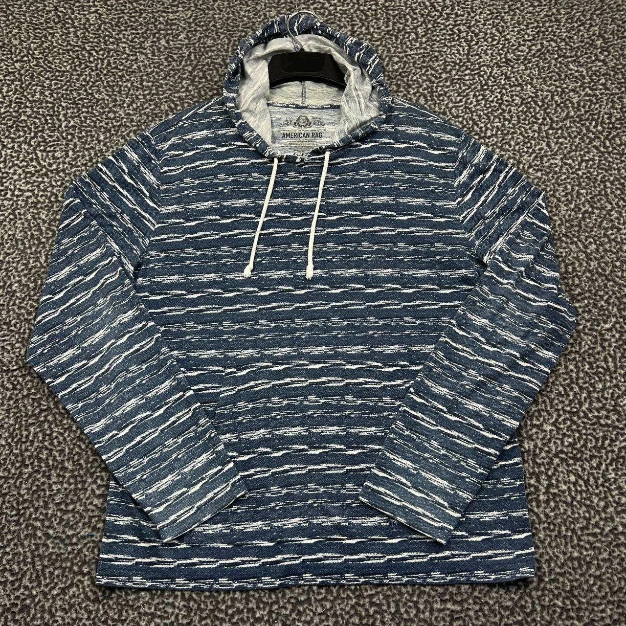 American Rag American Rag Hoodie Men Striped Pullover Long Sleeve XL Size US XL / EU 56 / 4 - 1 Thumbnail
