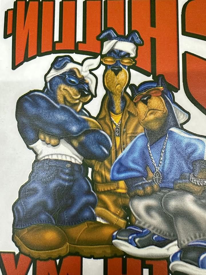 Designer Vintage 90s 00s Heat Transfer "Chillin' With My Dawgs" Size ONE SIZE - 2 Thumbnail
