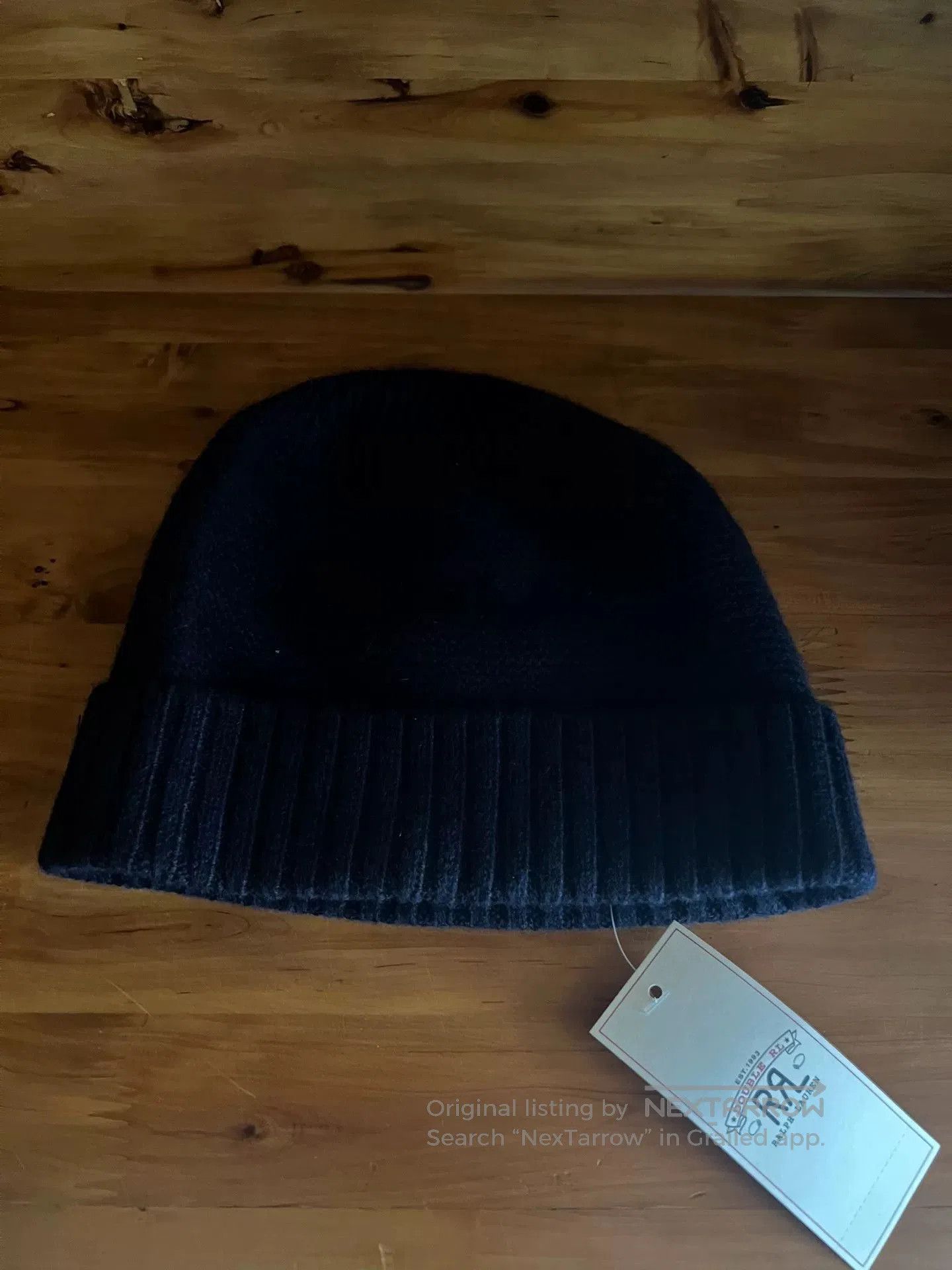 RRL Ralph Lauren RRL Double RL Dark Blue Goat Wool Beanie. Size ONE SIZE - 1 Thumbnail