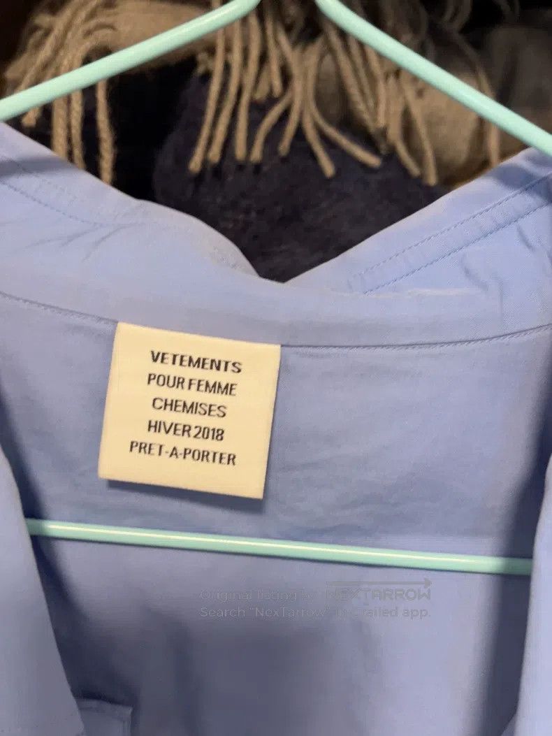 Vetements Vetements Blue Shirt Size US S / EU 44-46 / 1 - 2 Thumbnail