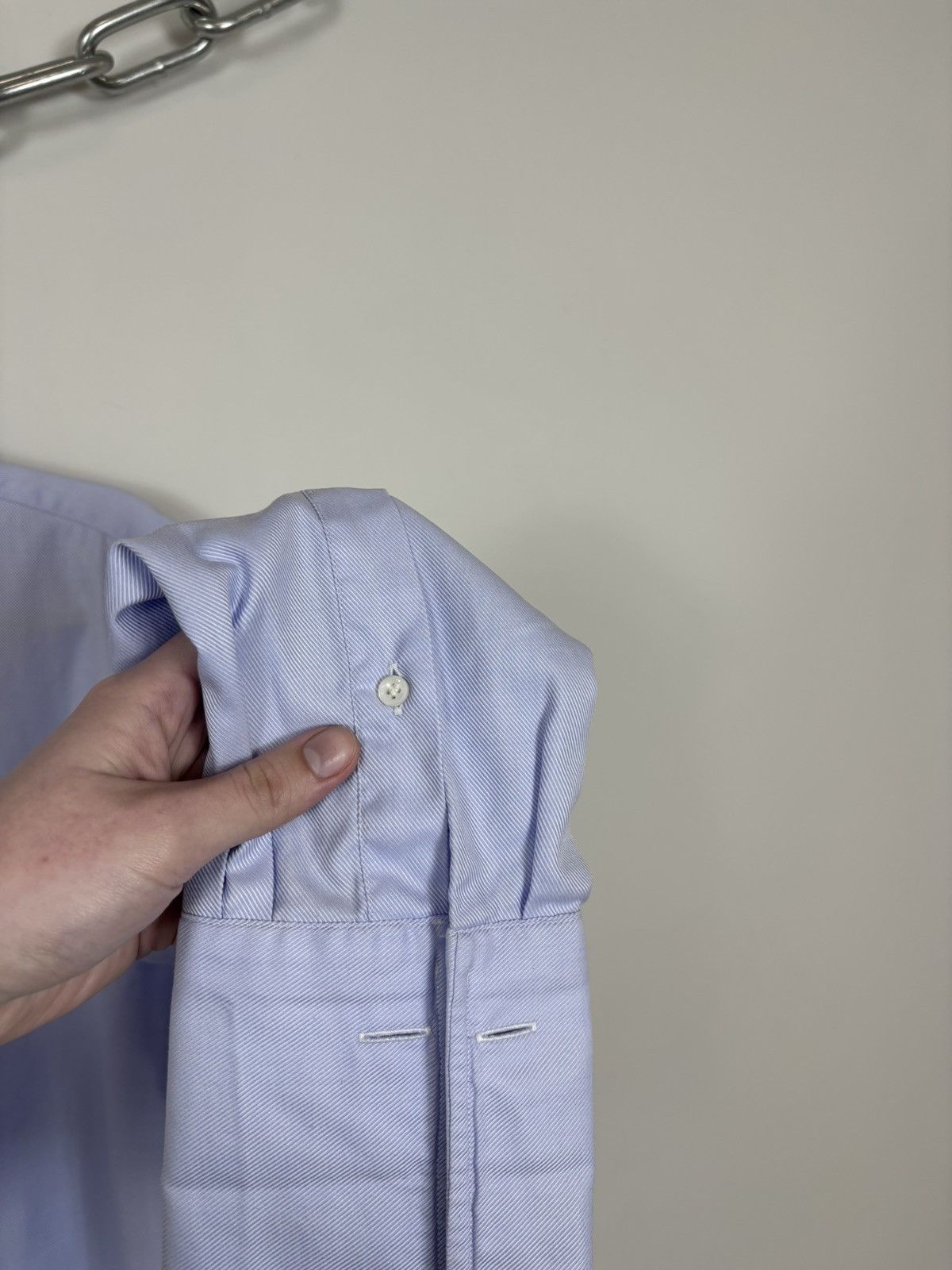 Other Emanuel Berg Men’s Blue Pinstripe Button Up Dress Shirt Size US XL / EU 56 / 4 - 11 Thumbnail