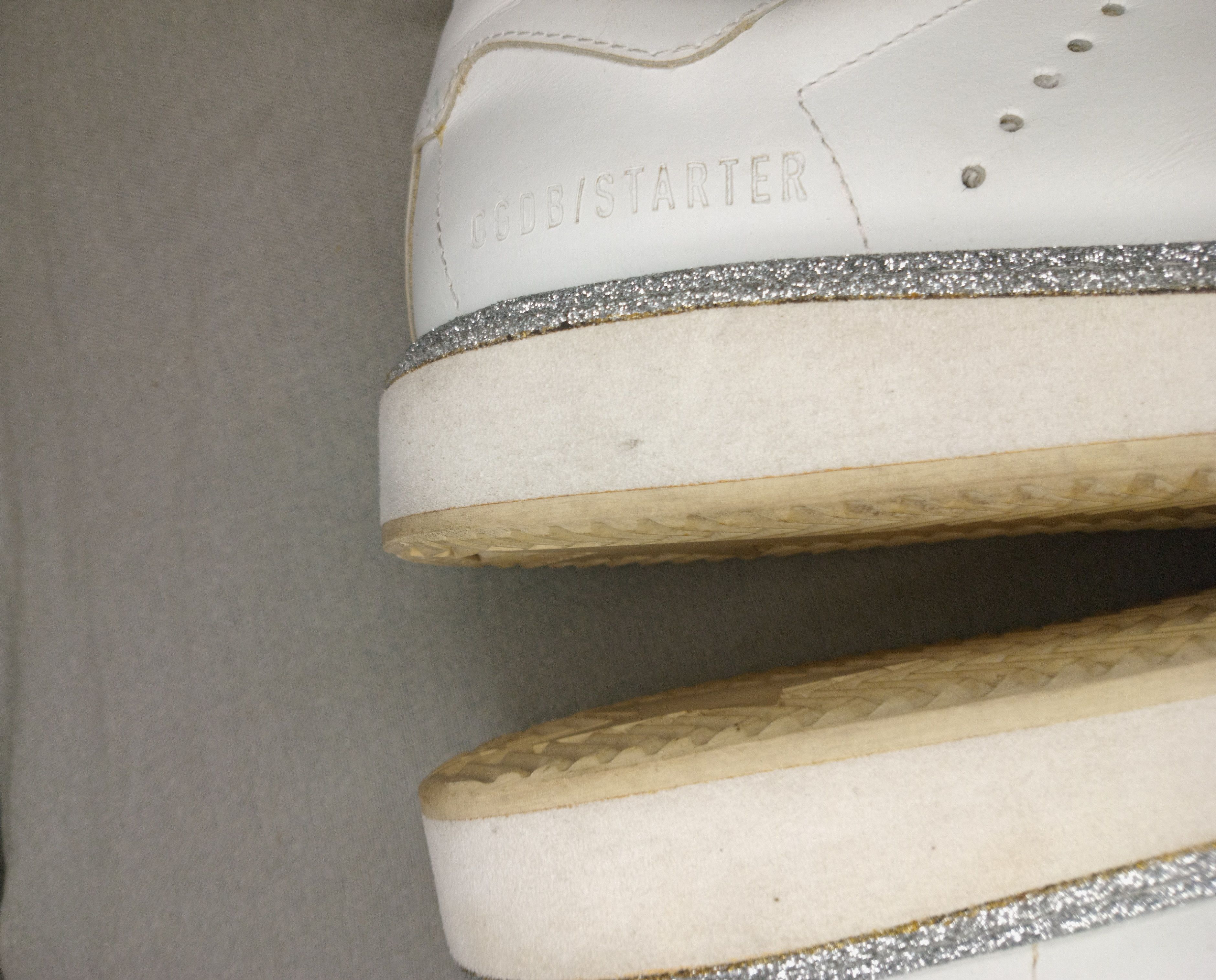 Golden Goose Golden Goose Starter glitter trimmed sneakers. Size US 5 / IT 35 - 9 Thumbnail