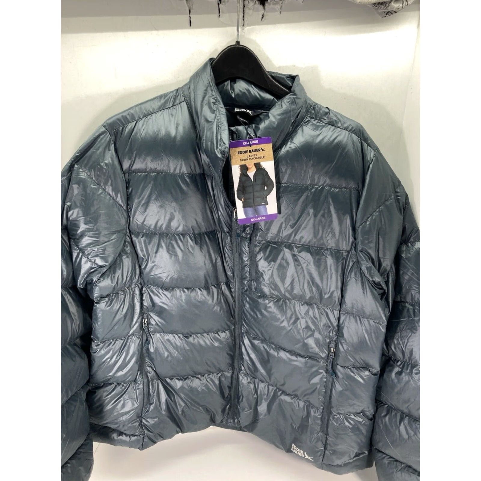 Eddie Bauer Eddie Bauer Down Puffer Jacket Coat Women 2XL Blue Packable Full Zip NWT Green Nylon Coat Size XXL / US 16-18 / IT 52-54 - 2 Thumbnail