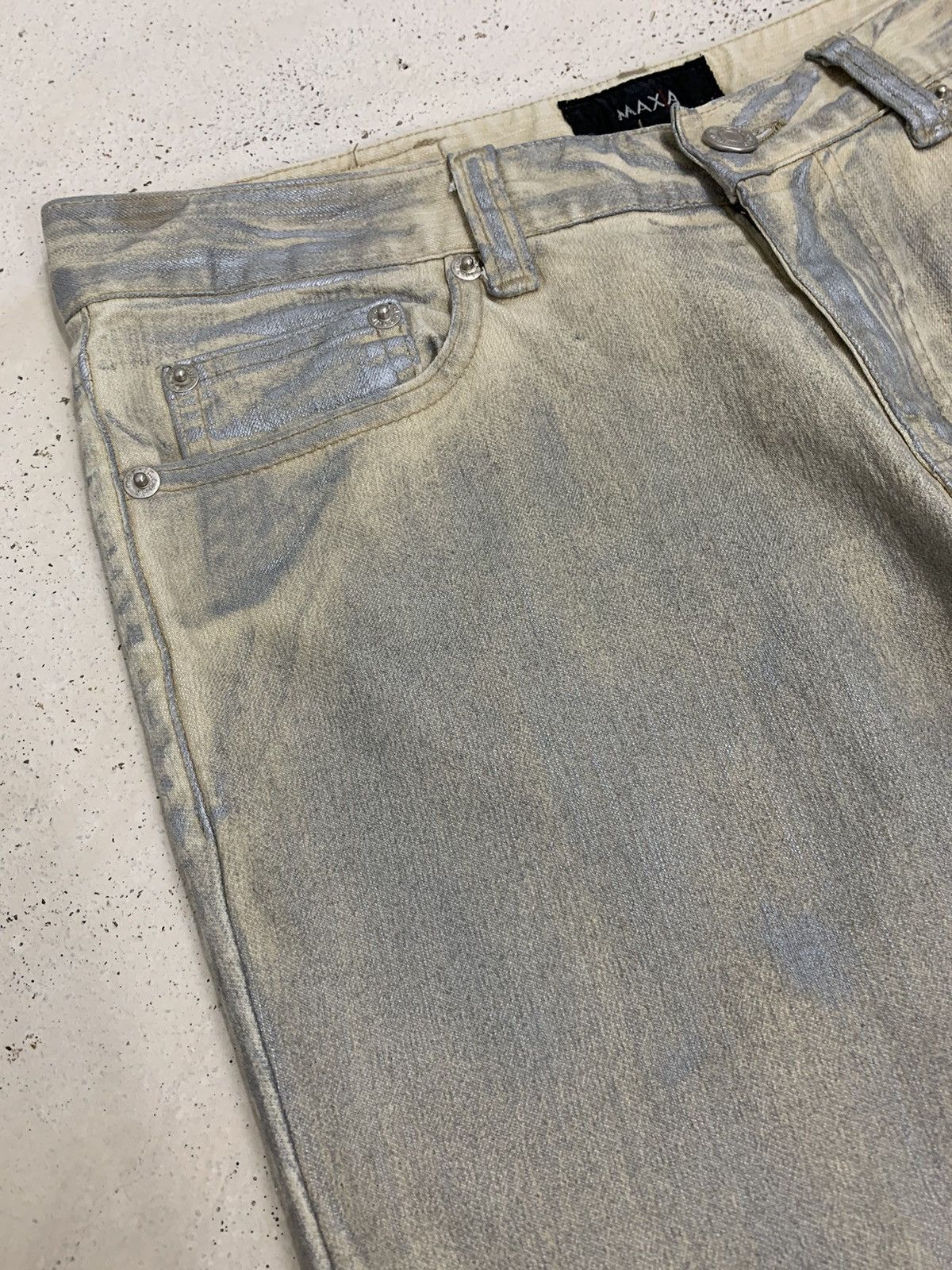 Designer × Taverniti Maxia Grey Coated Junya Style Flare Denim Size US 28 / EU 44 - 7 Thumbnail