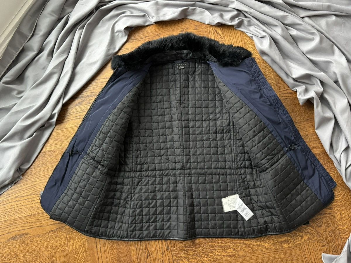 Theory Theory Rabbit Fur Trim Collar Winter Jacket Lambskin Bomber Size M / US 6-8 / IT 42-44 - 8 Thumbnail