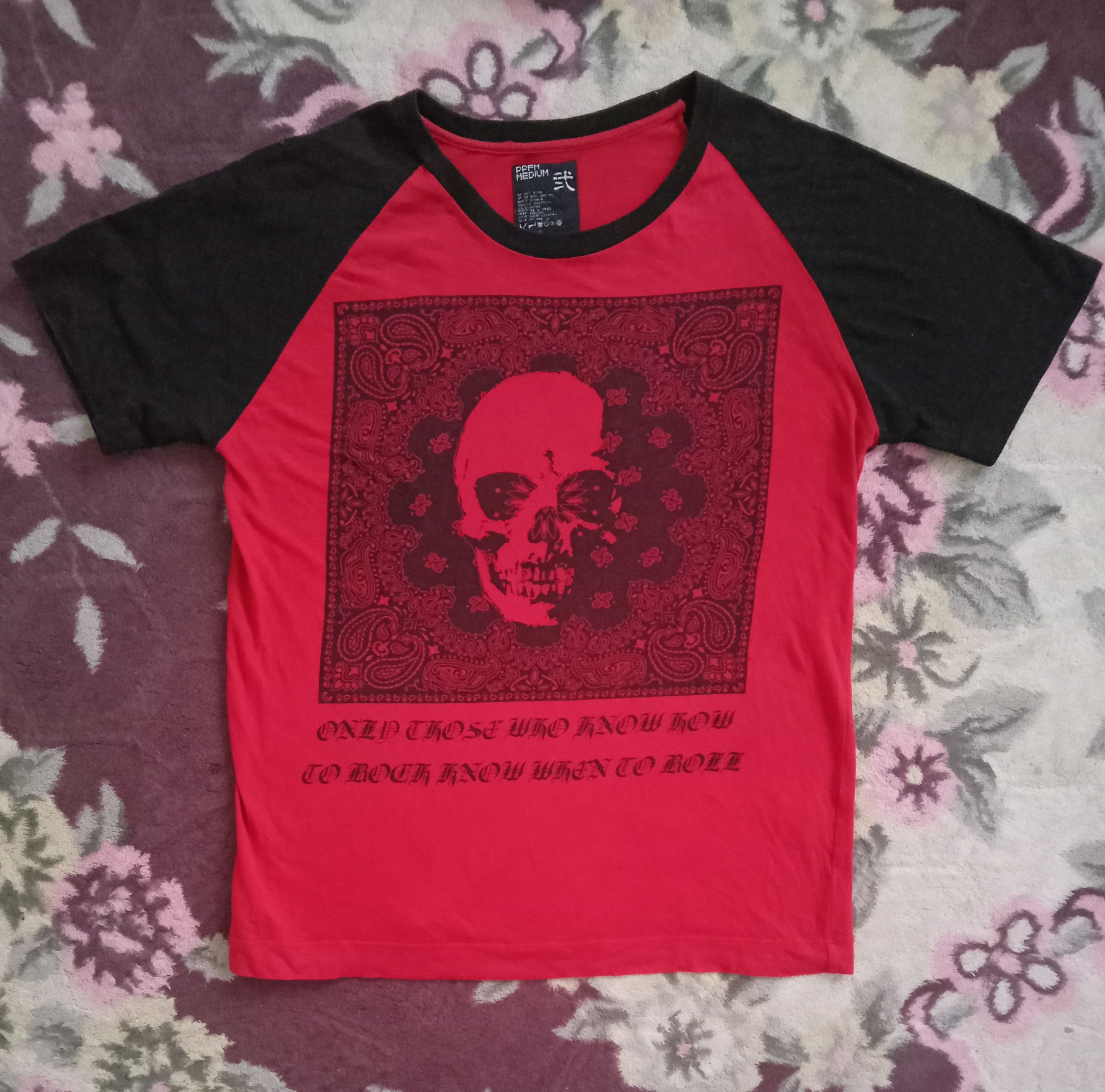 Japanese Brand PPFM Skull Gothic Design T Shirt Size M / US 6-8 / IT 42-44 - 1 Thumbnail